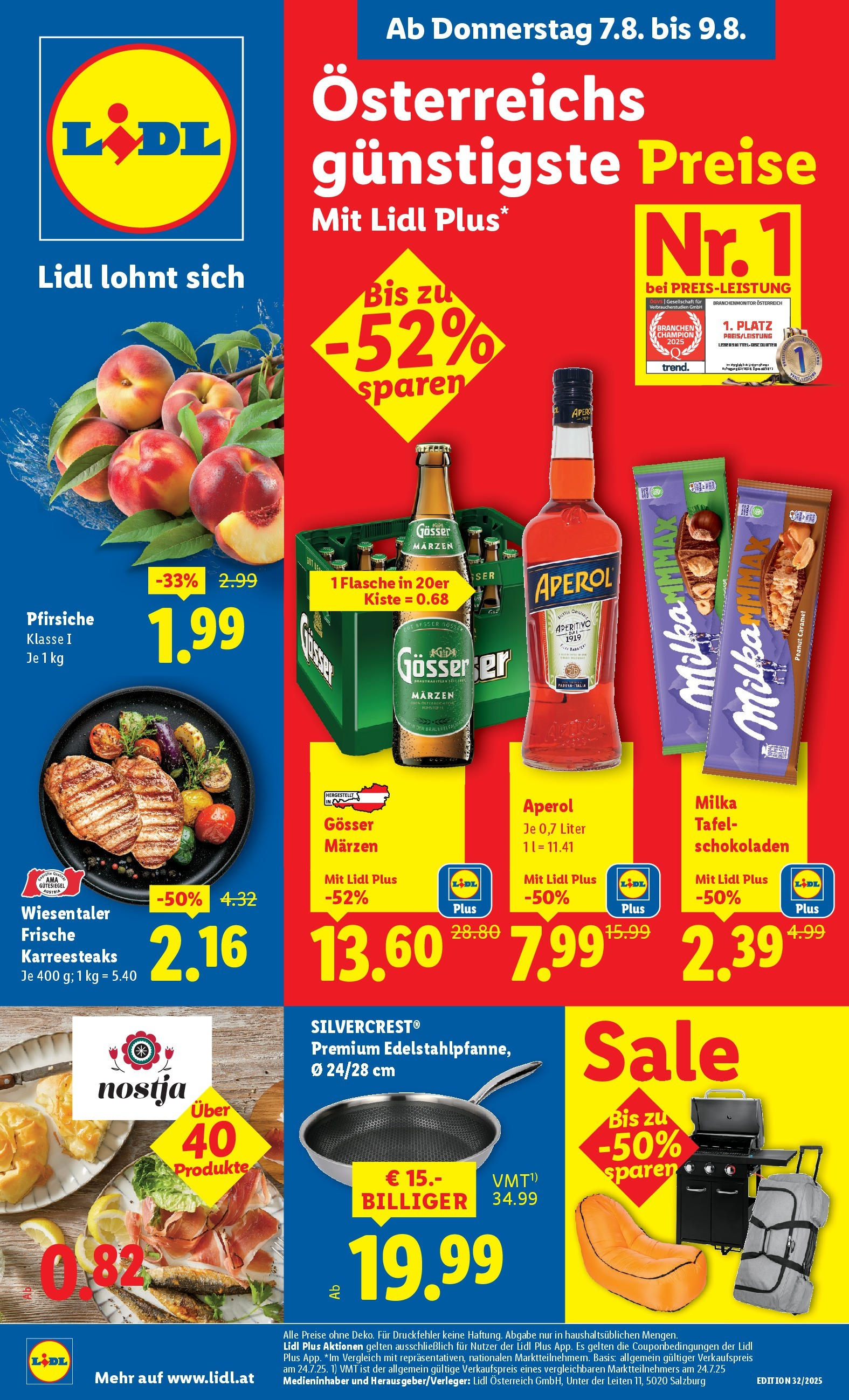 Lidl Flugblatt - Fohnsdorf, Neunkirchen, Graz ab 07.08.2025 ✳️ Angebote ab donnerstag | Seite: 1 Lidl Flugblatt - Fohnsdorf, Neunkirchen, Graz ab 07.08.2025 - Angebote ab donnerstag | Seite: 1