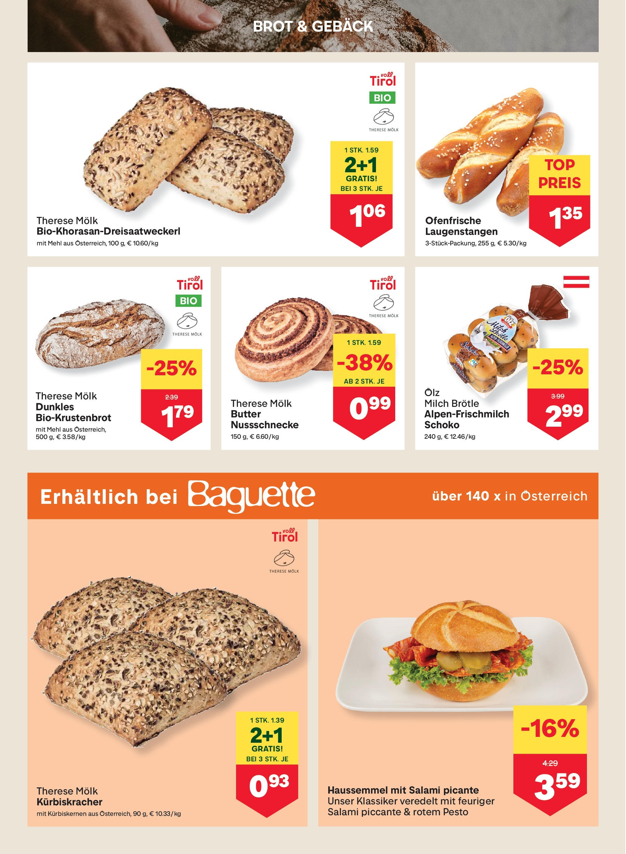 MPREIS Velden von 13.08.2025 - Aktuelle Angebote | Seite: 4 | Produkte: Jääkaappipakastin, Butter, Brot, Salami