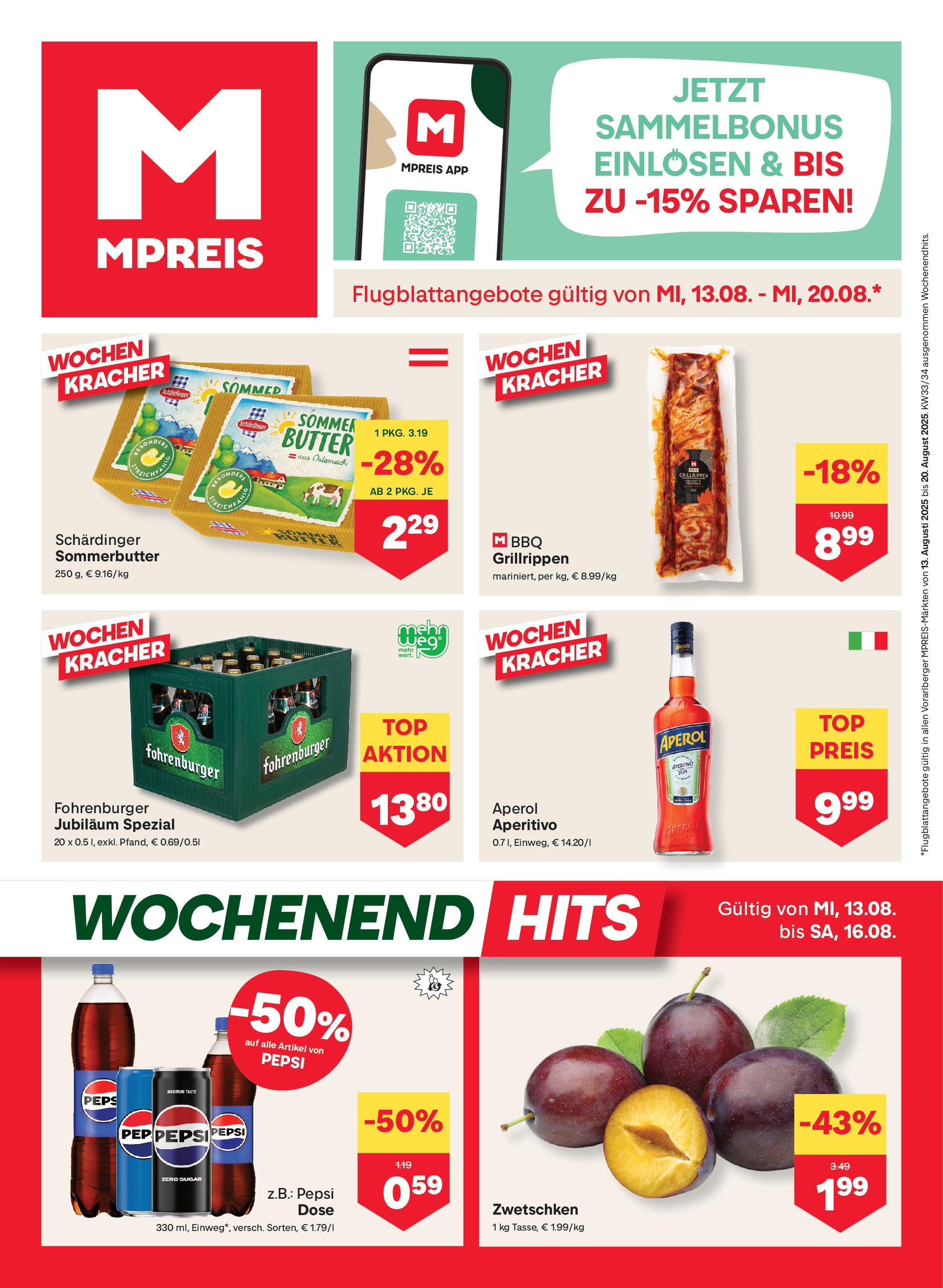 MPREIS St.Gallenkirch von 13.08.2025 - Aktuelle Angebote | Seite: 1 | Produkte: Butter