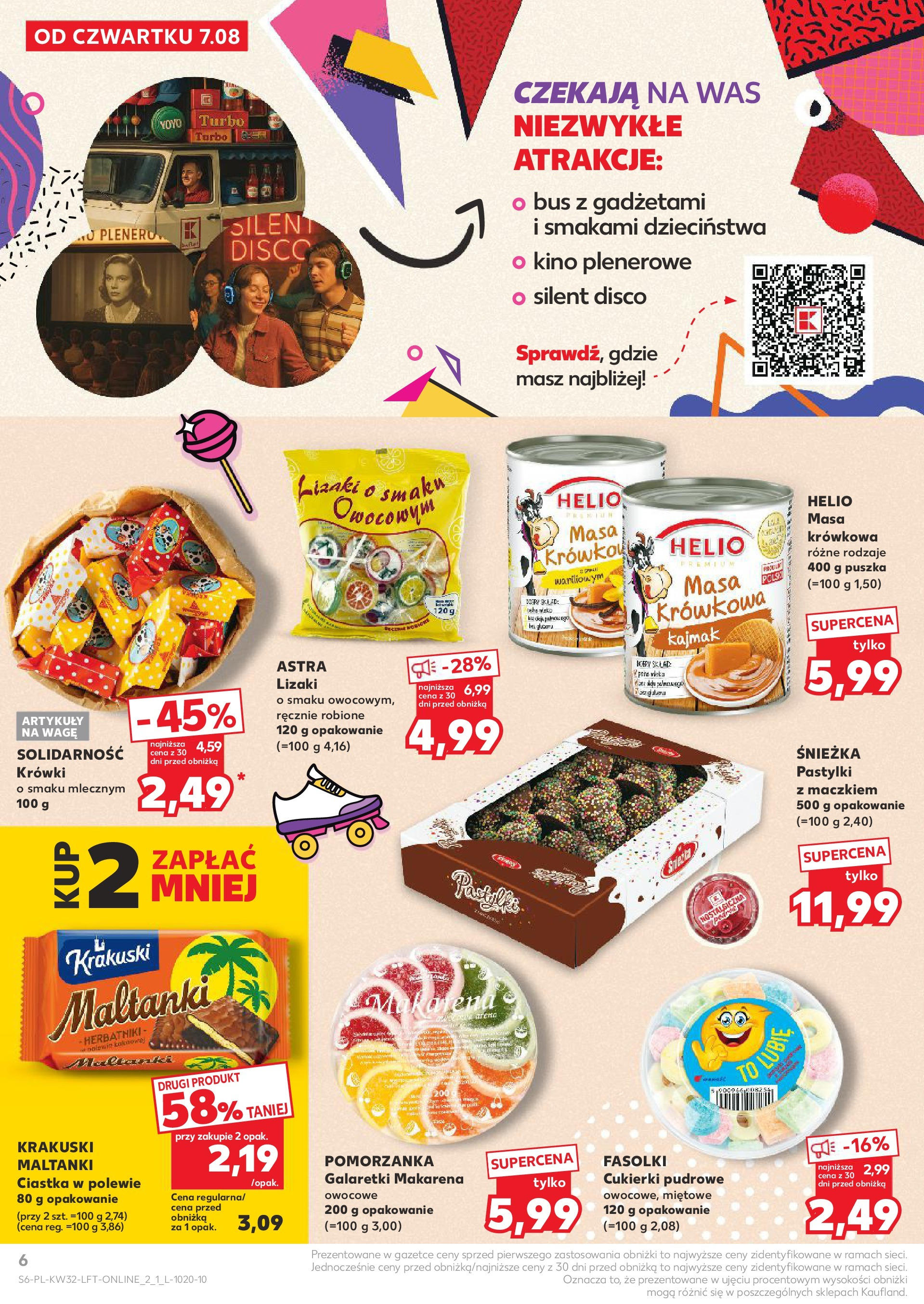 Kaufland gazetka (07.08.2025) - od jutra | Strona: 6 | Produkty: Galaretki, Kajmak, Ciastka, Krówki Kaufland gazetka od 07.08.2025 - od jutra PDF | Strona: 6 | Produkty: Galaretki, Kajmak, Ciastka, Krówki
