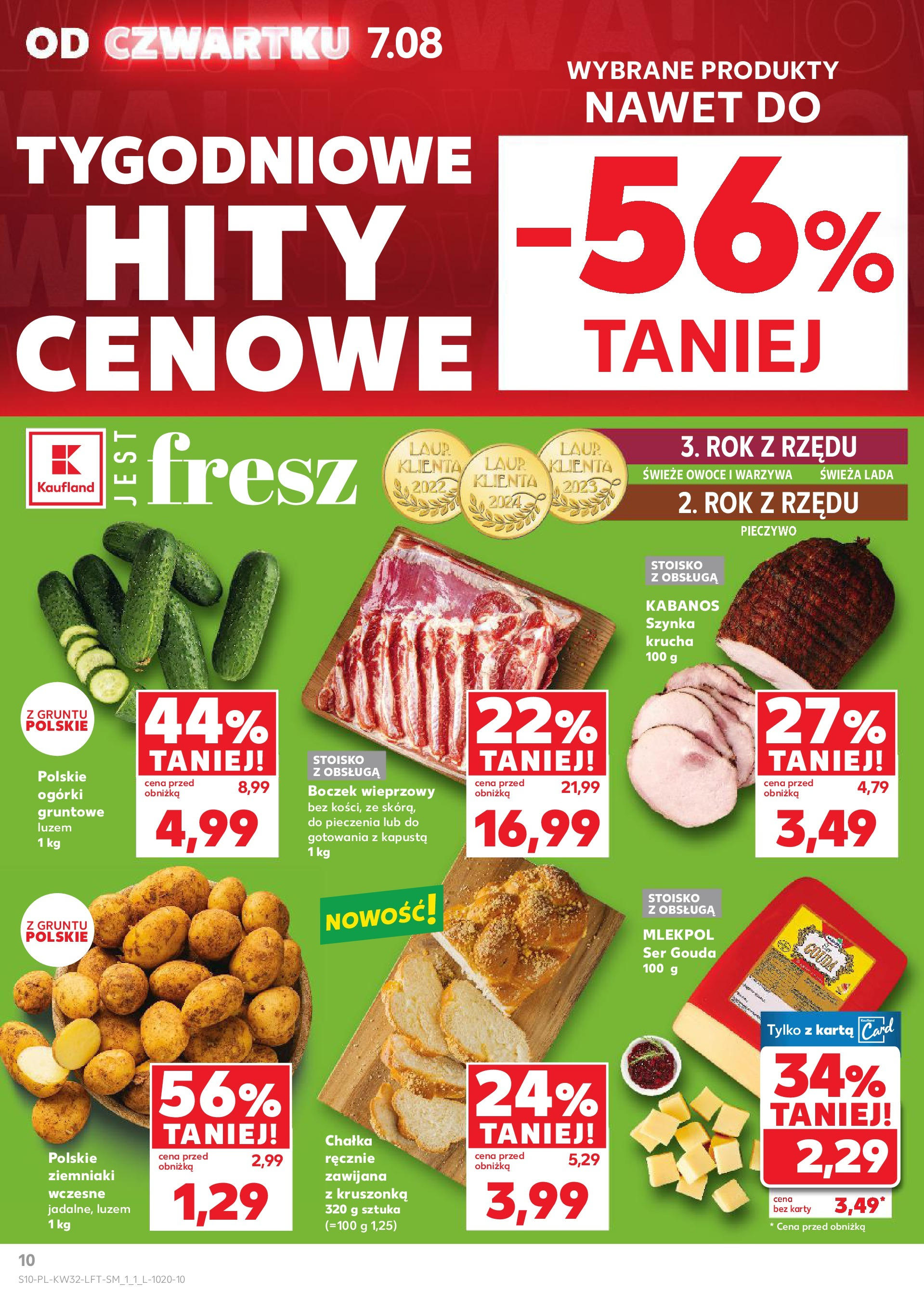 Kaufland gazetka (07.08.2025) - od jutra | Strona: 10 | Produkty: Pieczywo, Kapusta, Karta, Szynka Kaufland gazetka od 07.08.2025 - od jutra PDF | Strona: 10 | Produkty: Pieczywo, Kapusta, Karta, Szynka