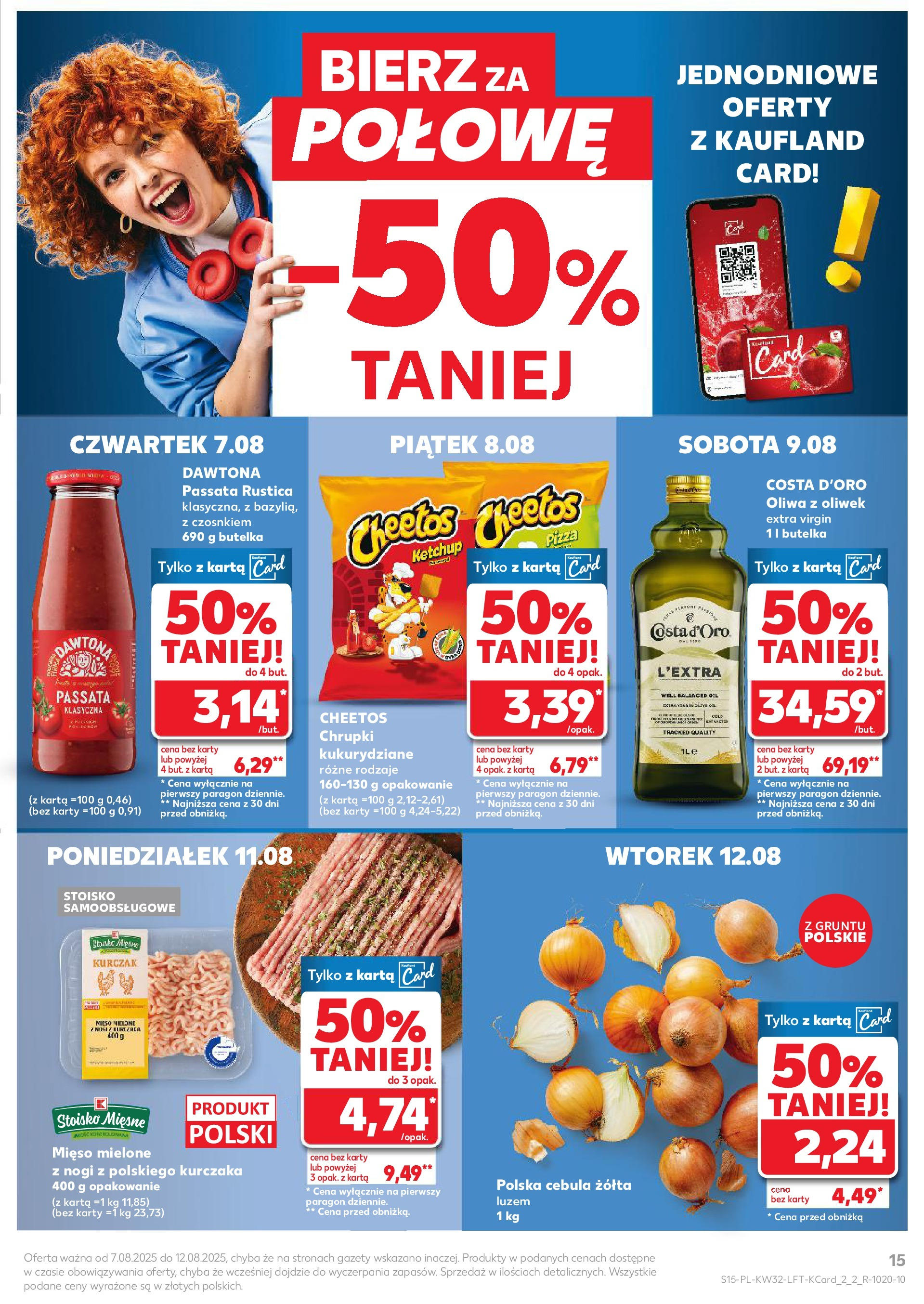 Kaufland gazetka (07.08.2025) - od jutra | Strona: 15 | Produkty: Mięso, Chrupki, Mięso mielone, Pizza Kaufland gazetka od 07.08.2025 - od jutra PDF | Strona: 15 | Produkty: Mięso, Chrupki, Mięso mielone, Pizza