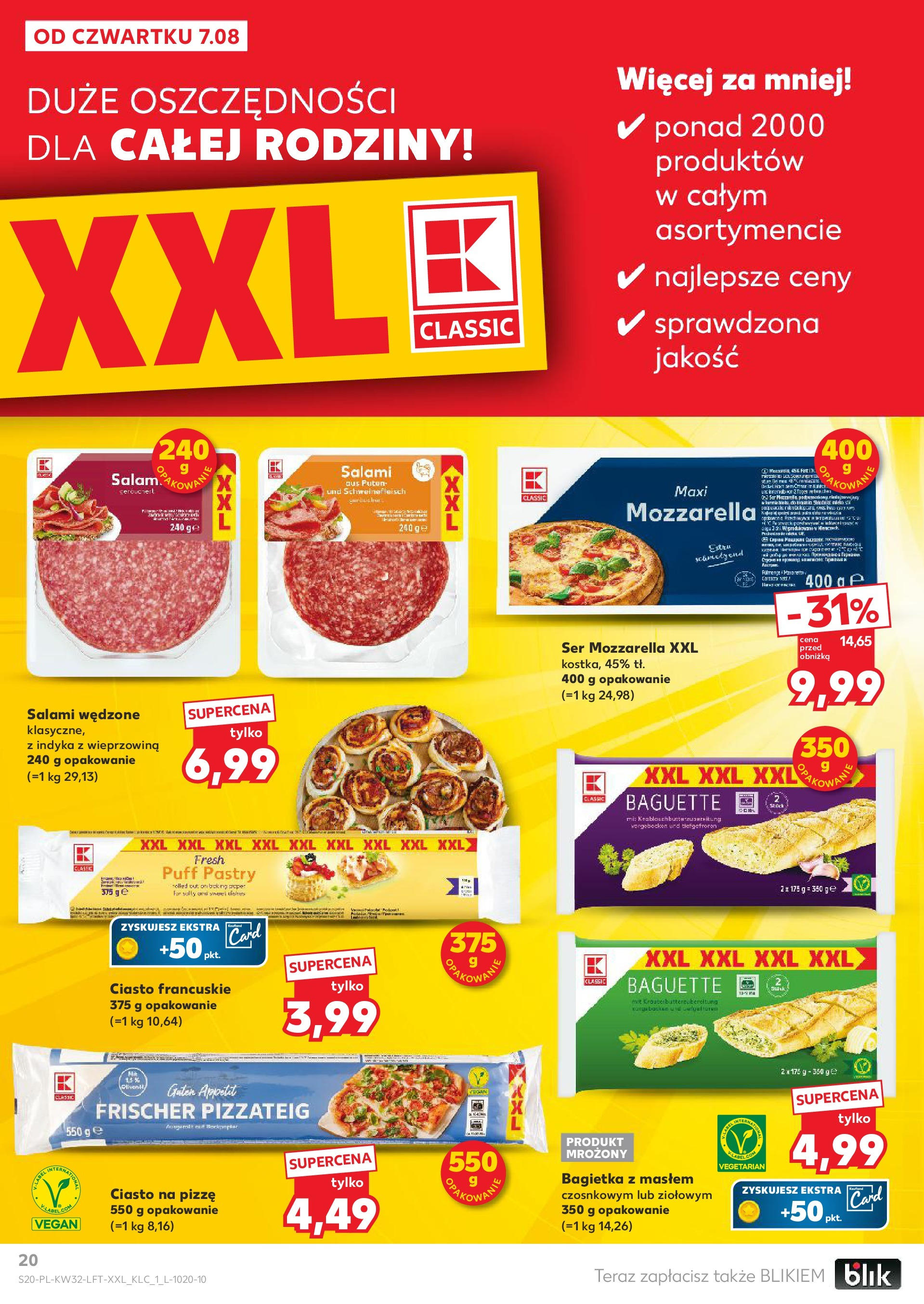 Kaufland gazetka (07.08.2025) - od jutra | Strona: 20 | Produkty: Ciasto, Bagietka, Ser, Salami Kaufland gazetka od 07.08.2025 - od jutra PDF | Strona: 20 | Produkty: Ciasto, Bagietka, Ser, Salami