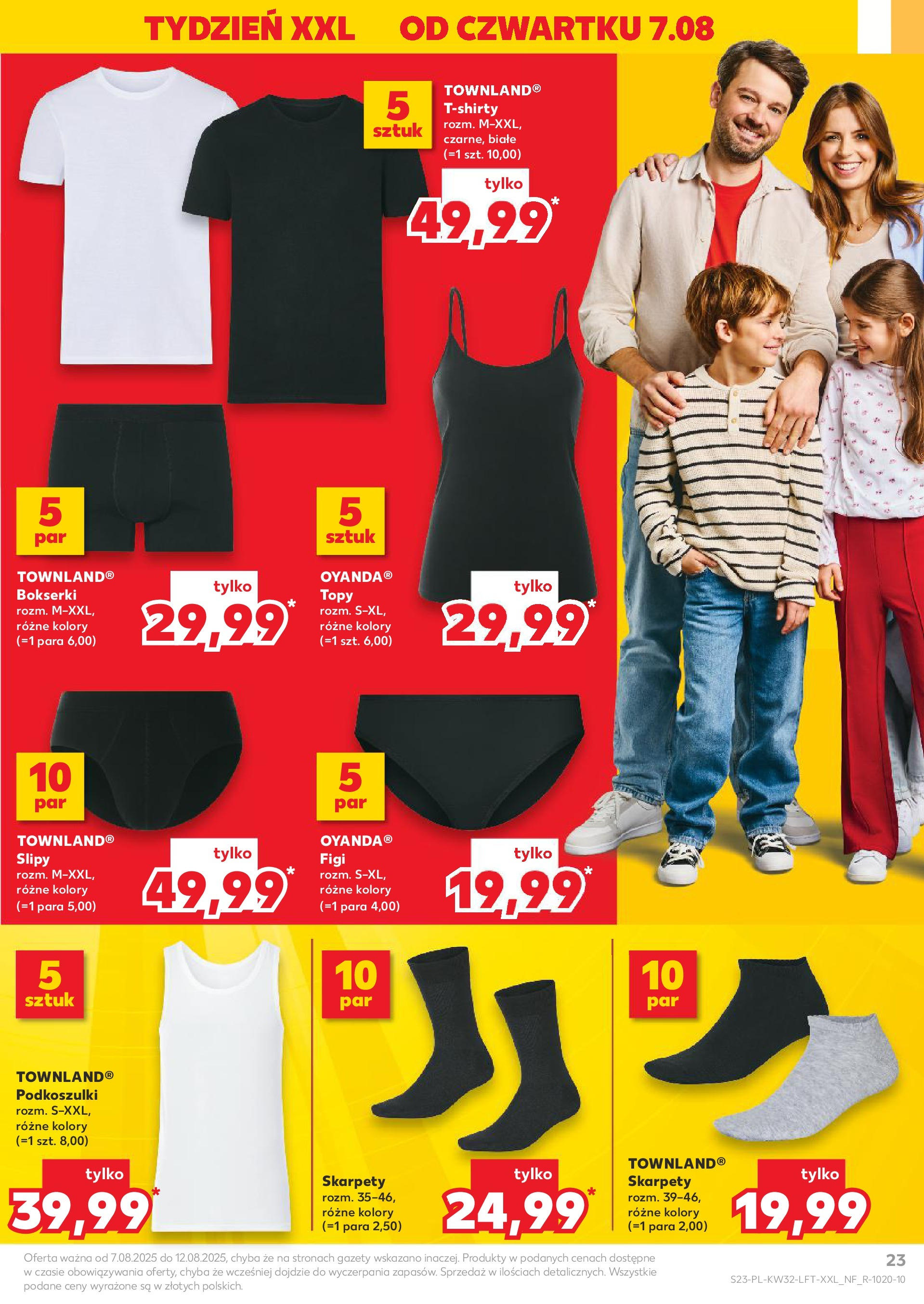 Kaufland gazetka (07.08.2025) - od jutra | Strona: 23 | Produkty: Skarpety, Bokserki Kaufland gazetka od 07.08.2025 - od jutra PDF | Strona: 23 | Produkty: Skarpety, Bokserki