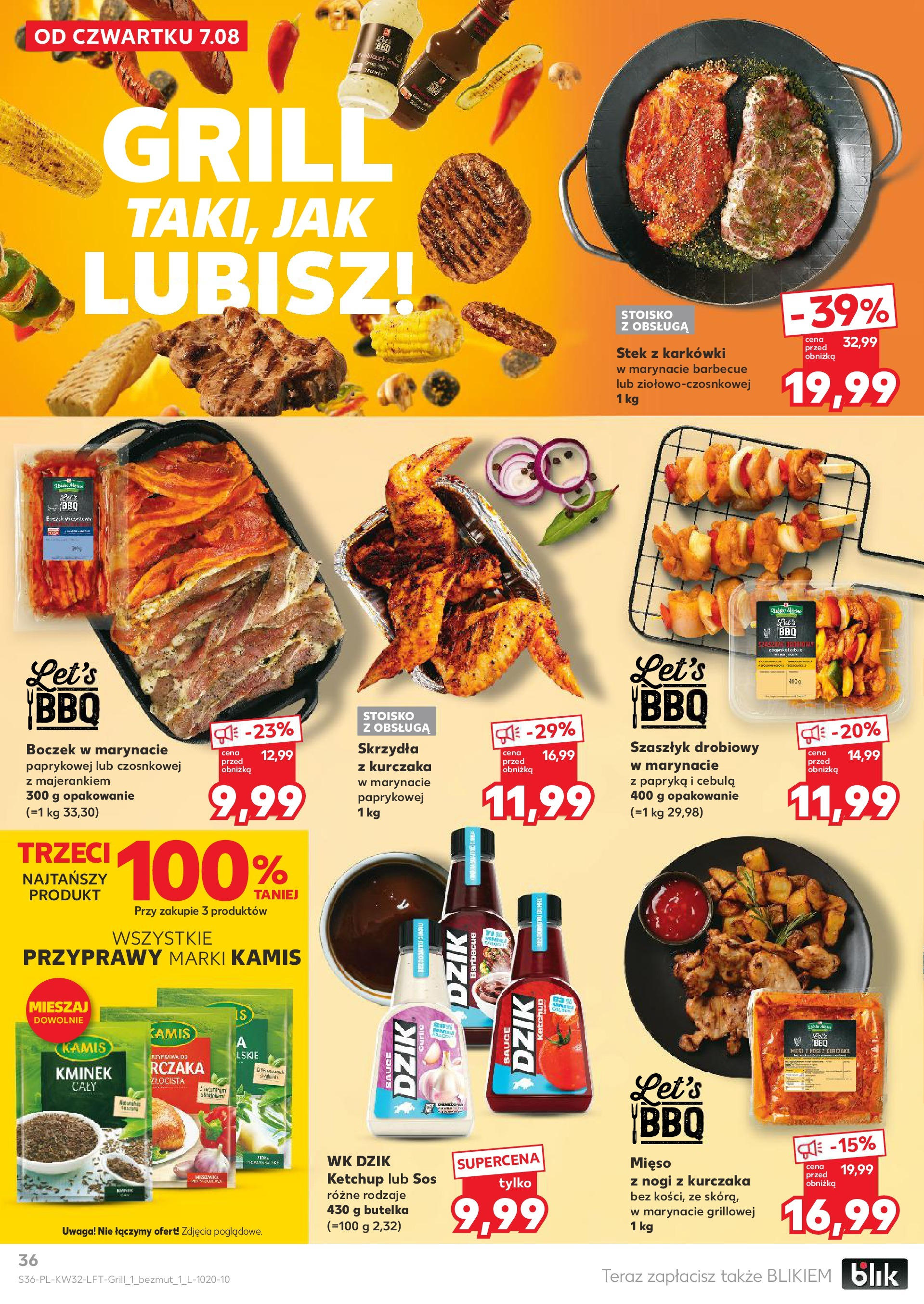 Kaufland gazetka (07.08.2025) - od jutra | Strona: 36 | Produkty: Kminek, Mięso, Grill, Sos Kaufland gazetka od 07.08.2025 - od jutra PDF | Strona: 36 | Produkty: Kminek, Mięso, Grill, Sos