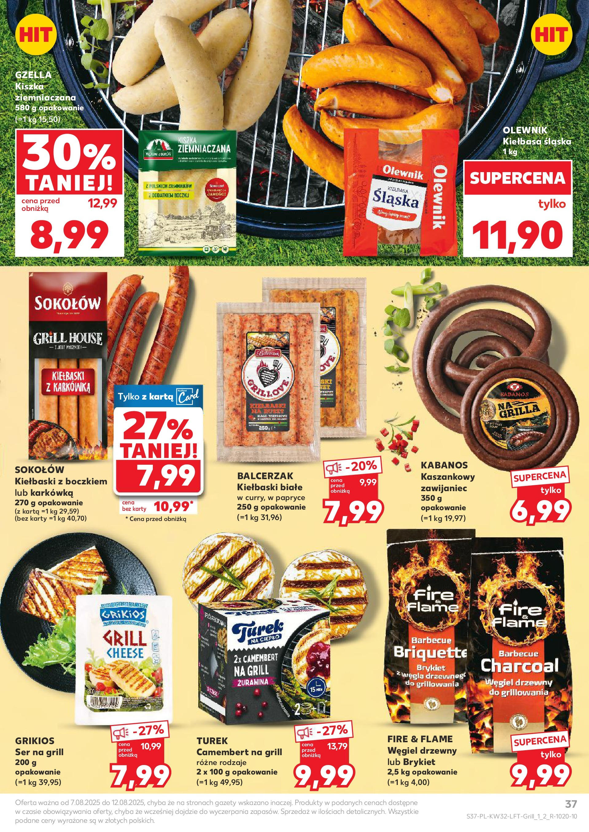 Kaufland gazetka (07.08.2025) - od jutra | Strona: 37 | Produkty: Karkówka, Kiszka ziemniaczana, Kiełbaski, Żurawina Kaufland gazetka od 07.08.2025 - od jutra PDF | Strona: 37 | Produkty: Karkówka, Kiszka ziemniaczana, Kiełbaski, Żurawina
