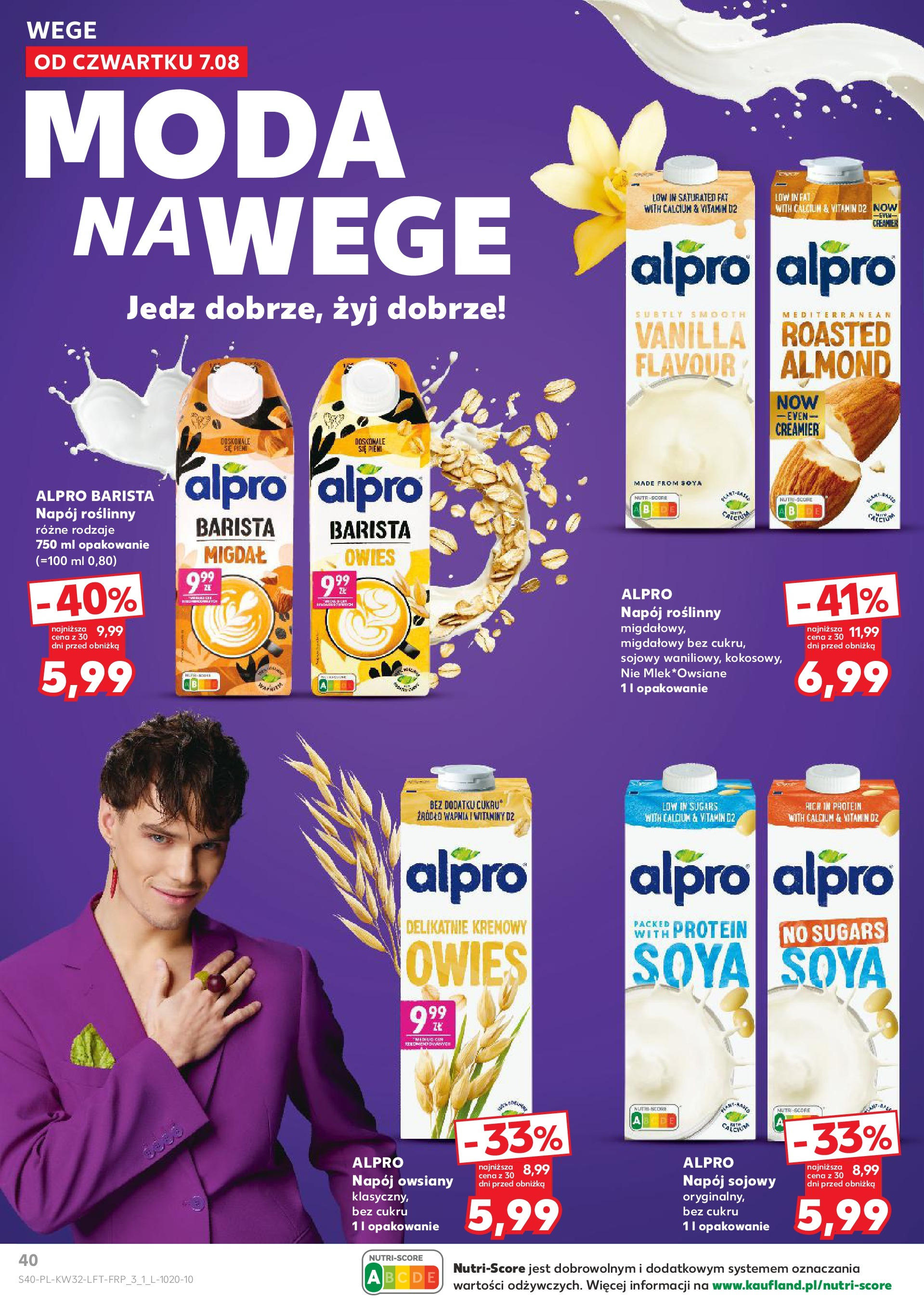 Kaufland gazetka (07.08.2025) - od jutra | Strona: 40 | Produkty: Napój owsiany, Alpro Kaufland gazetka od 07.08.2025 - od jutra PDF | Strona: 40 | Produkty: Napój owsiany, Alpro