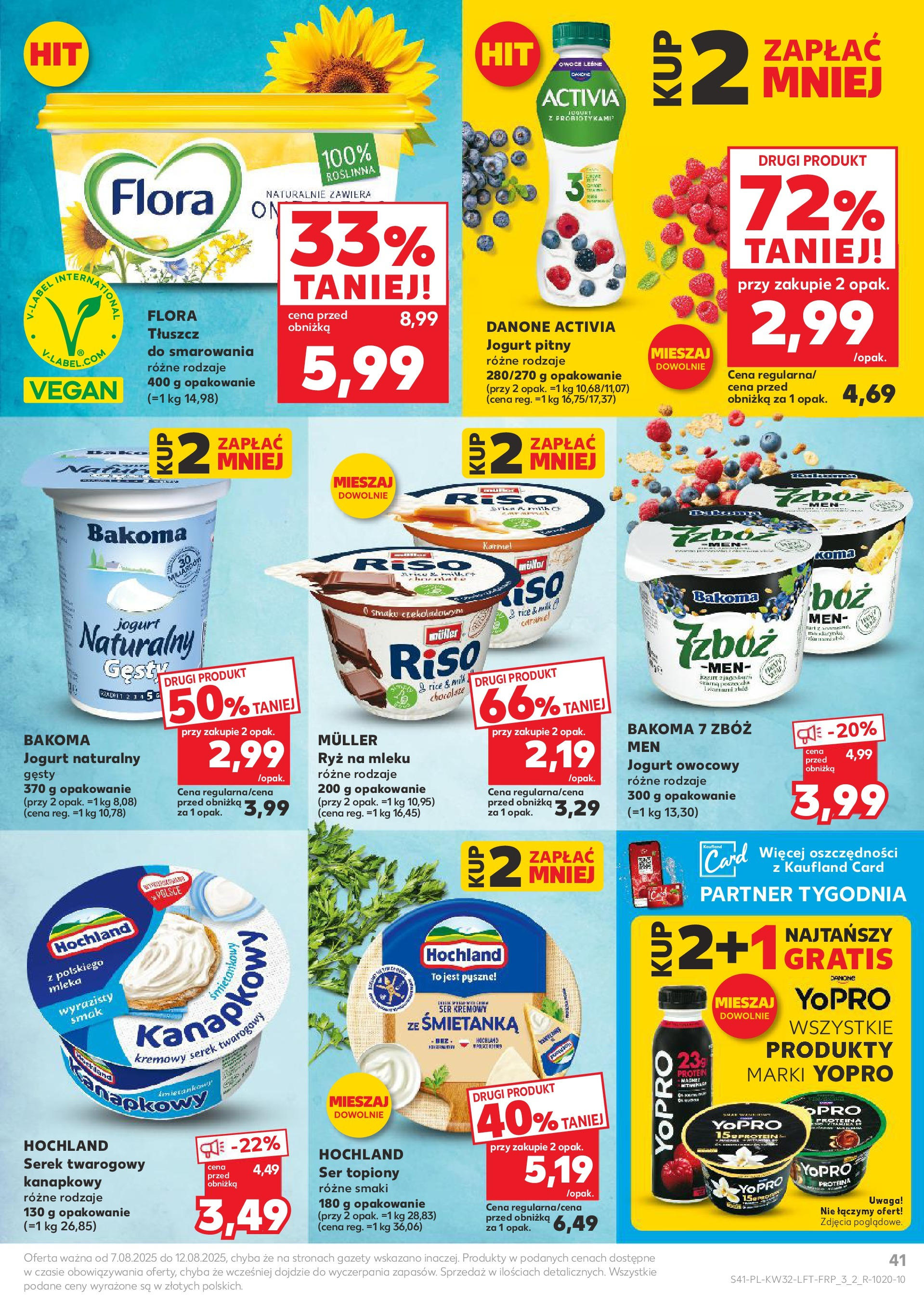 Kaufland gazetka (07.08.2025) - od jutra | Strona: 41 | Produkty: Ser topiony, Serek, Mleka, Jogurt Kaufland gazetka od 07.08.2025 - od jutra PDF | Strona: 41 | Produkty: Ser topiony, Serek, Mleka, Jogurt