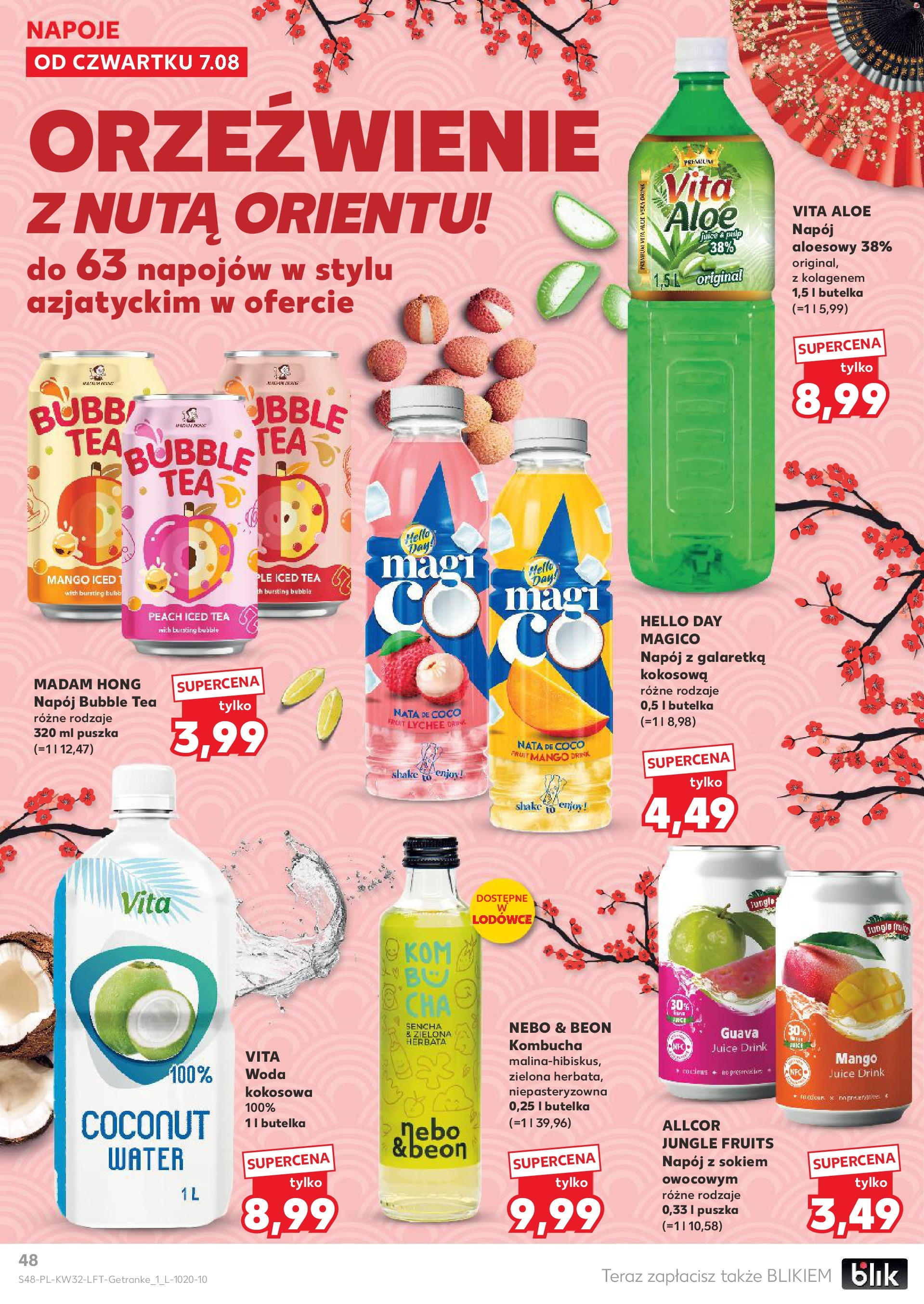 Kaufland gazetka (07.08.2025) - od jutra | Strona: 48 | Produkty: Galaretka, Napoje, Kombucha, Woda Kaufland gazetka od 07.08.2025 - od jutra PDF | Strona: 48 | Produkty: Galaretka, Napoje, Kombucha, Woda