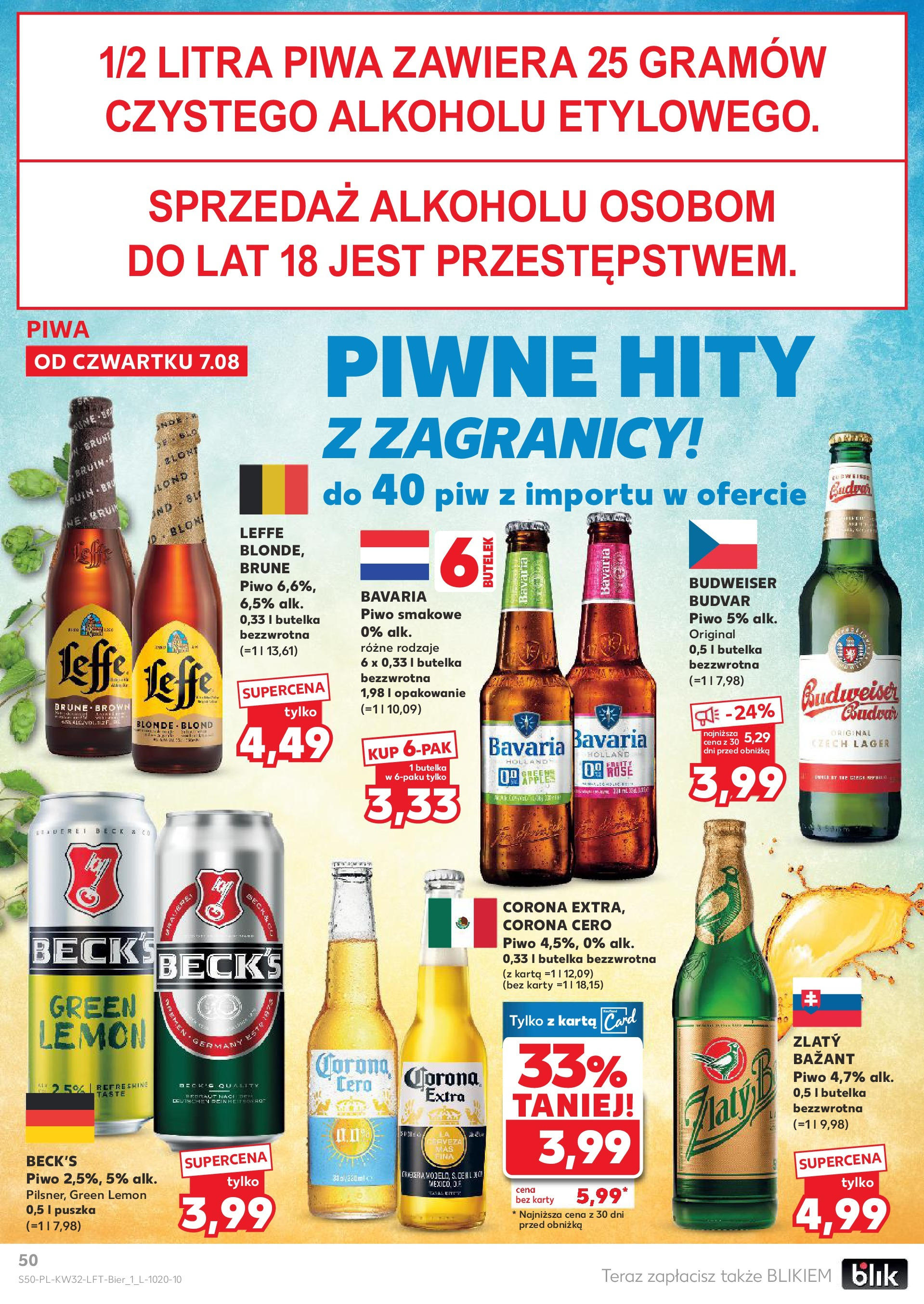 Kaufland gazetka (07.08.2025) - od jutra | Strona: 50 | Produkty: Karta, Piwo Kaufland gazetka od 07.08.2025 - od jutra PDF | Strona: 50 | Produkty: Karta, Piwo