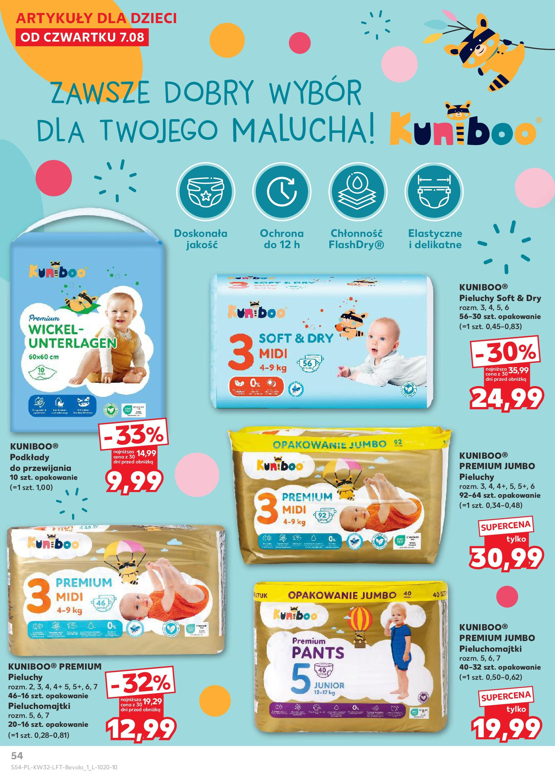 Kaufland gazetka (07.08.2025) - od jutra | Strona: 54 | Produkty: Pieluchomajtki Kaufland gazetka od 07.08.2025 - od jutra PDF | Strona: 54 | Produkty: Pieluchomajtki