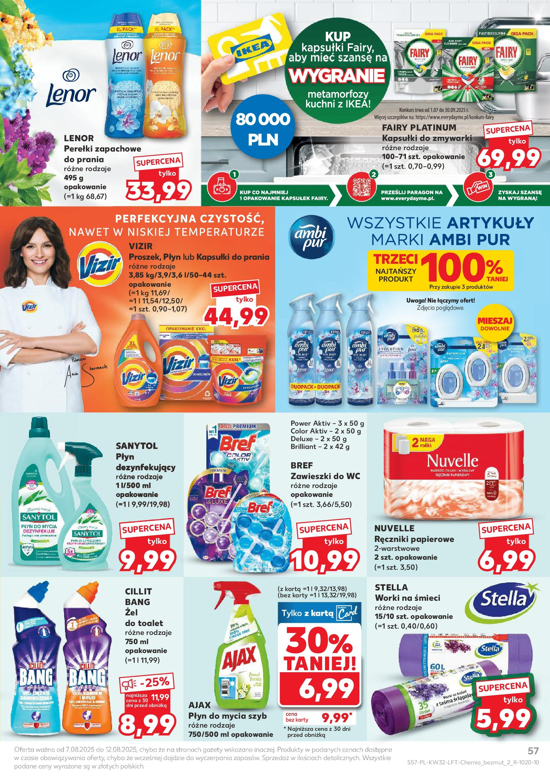 Kaufland gazetka (07.08.2025) - od jutra | Strona: 57 | Produkty: Karta, Płyn do mycia szyb, Ręczniki papierowe, Fairy Kaufland gazetka od 07.08.2025 - od jutra PDF | Strona: 57 | Produkty: Karta, Płyn do mycia szyb, Ręczniki papierowe, Fairy