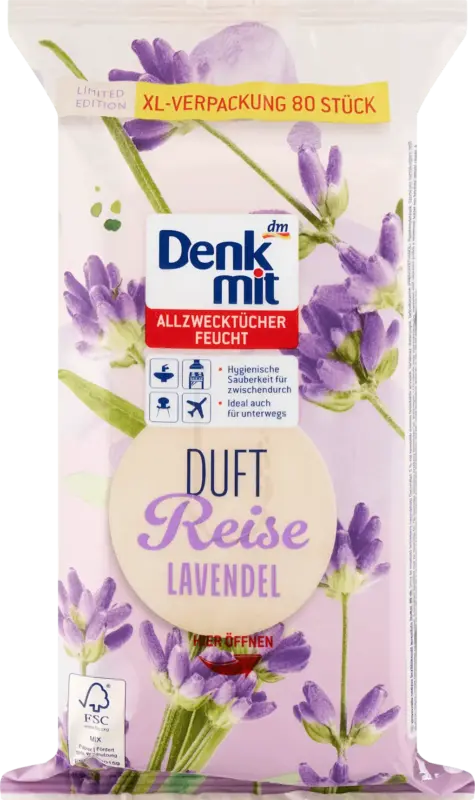 Denkmit Feuchte Allzwecktücher Lavendel