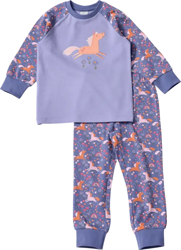ALANA Schlafanzug mit Einhorn-Muster, lila, Gr. 104