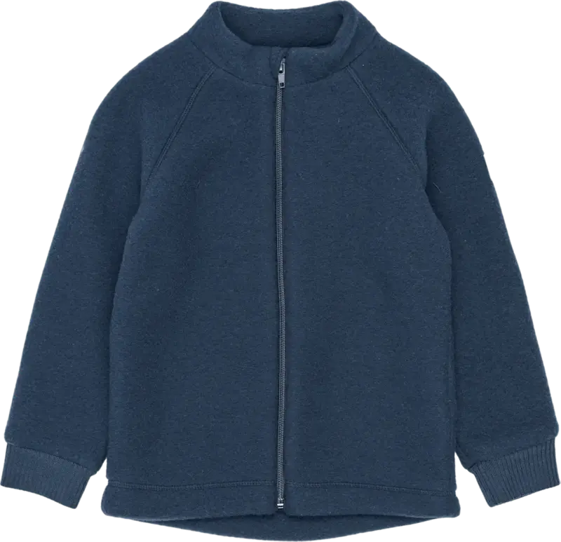 Mikk-Line Jacke mit Merinowolle, blau, Gr. 86/92