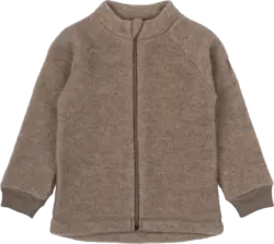 Mikk-Line Jacke mit Merinowolle, braun, Gr. 122/128