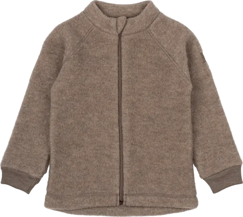 Mikk-Line Jacke mit Merinowolle, braun, Gr. 122/128