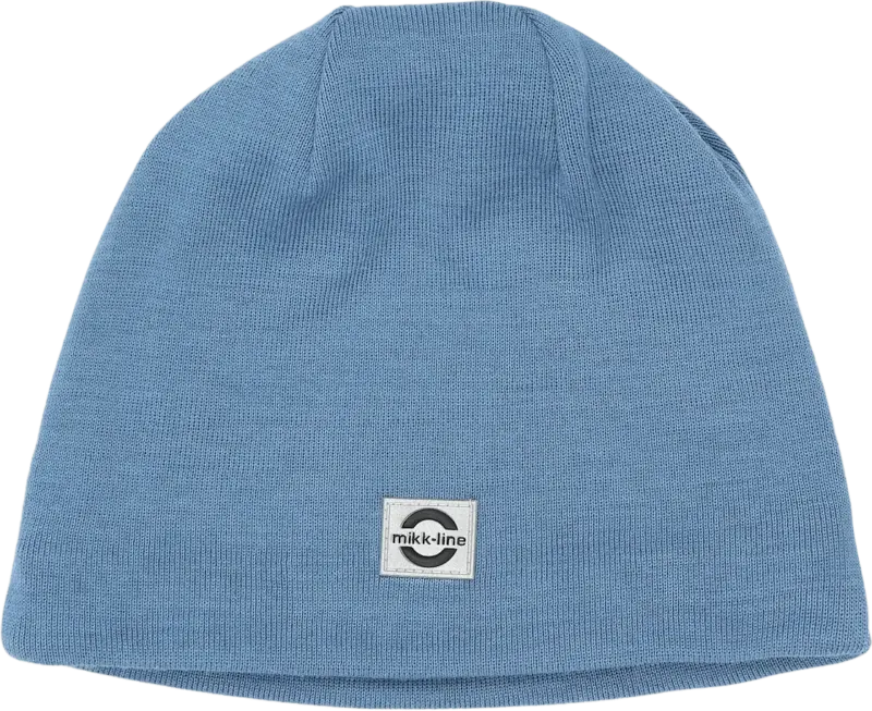 Mikk-Line Mütze mit Schurwolle, blau, Gr. 122/128