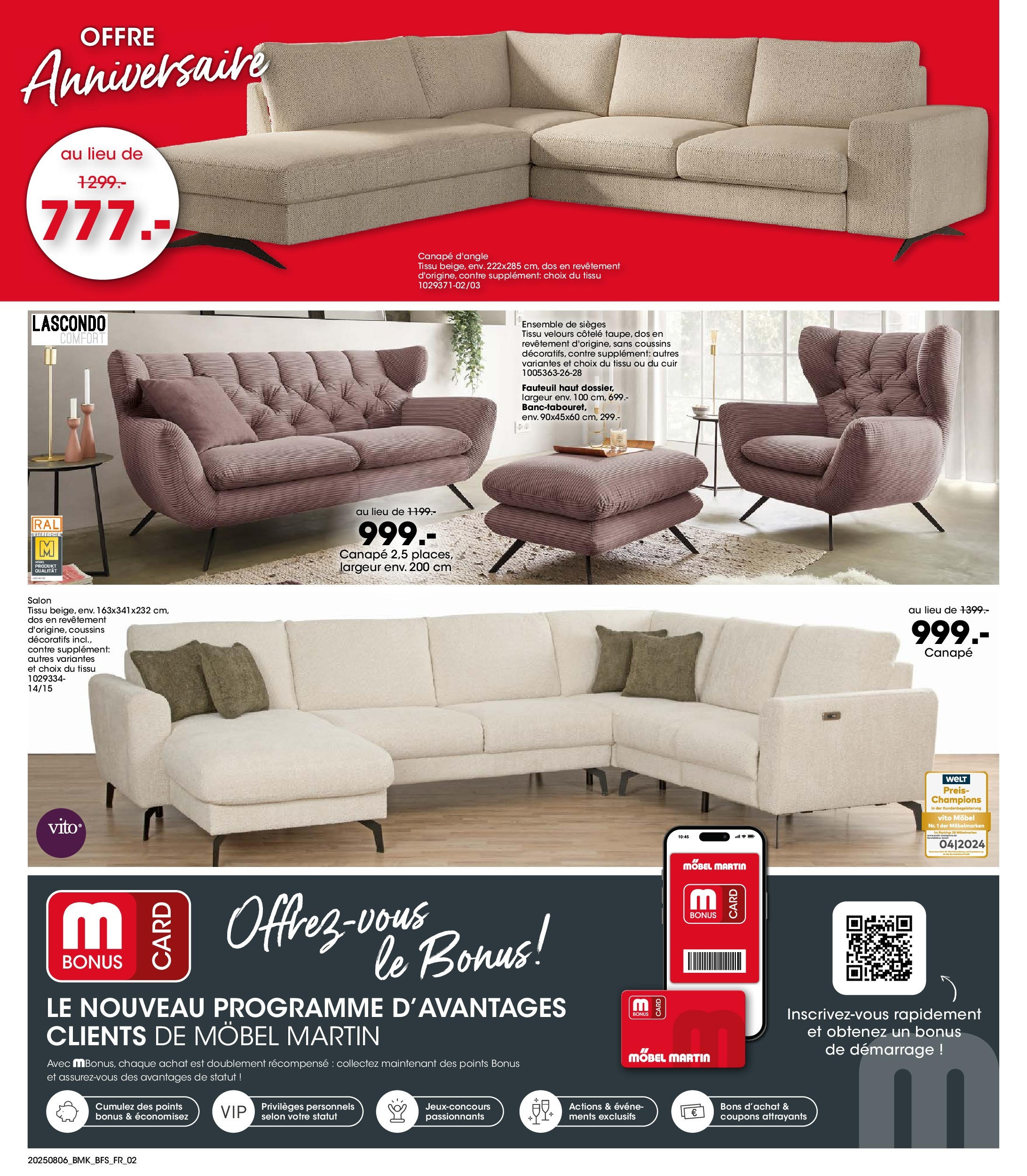Möbel Martin - Möbel Martin: Offres hebdomadaires à partir du 05/08/2025 - promo en ligne | Page: 2 | Produits: Canapé, Fauteuil Möbel Martin - Möbel Martin: Offres hebdomadaires à partir du 05/08/2025 - promo en ligne | Page: 2 | Produits: Canapé, Fauteuil