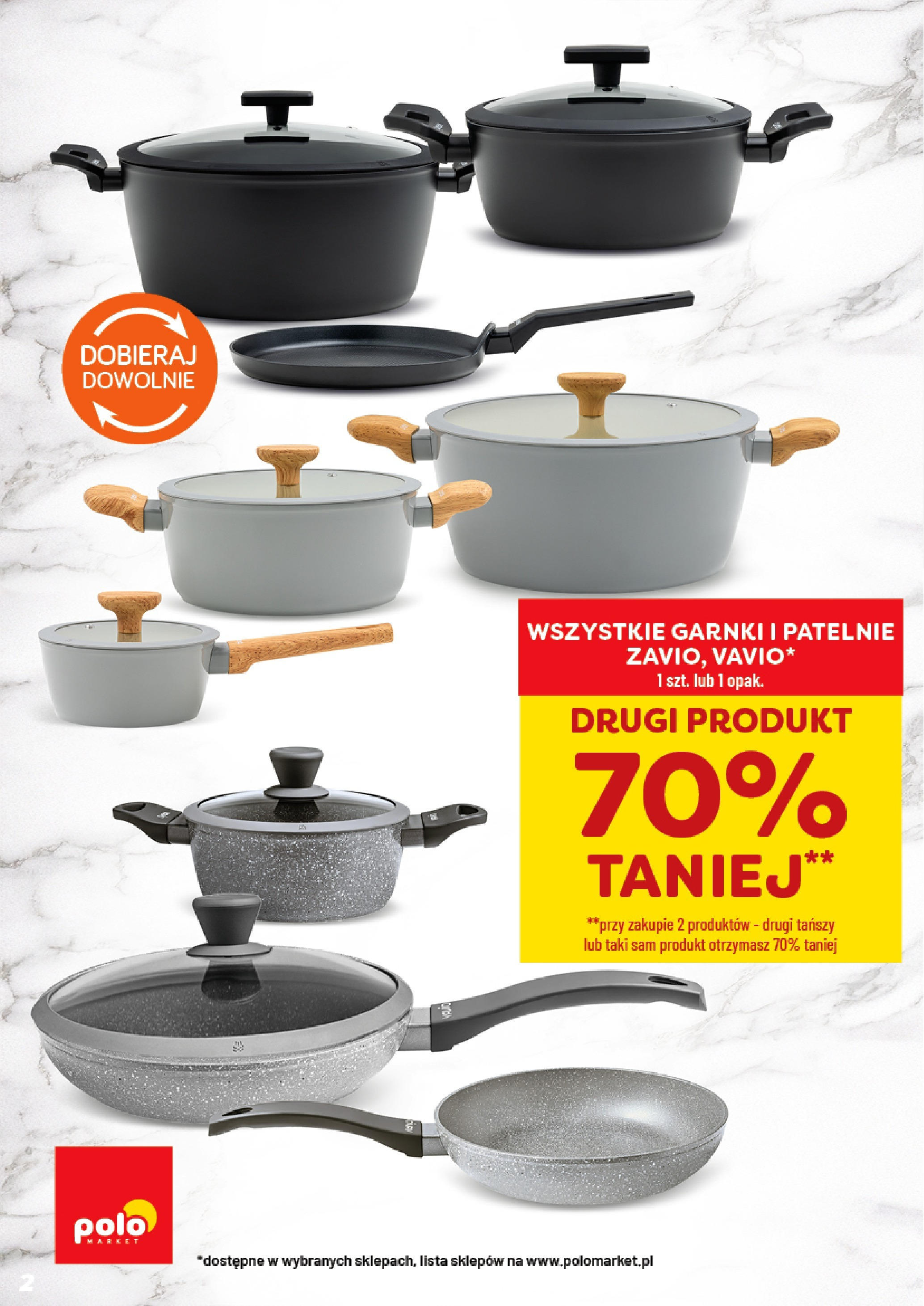 POLOmarket gazetka od jutra (06.08.2025) | Nowa PDF | Strona: 2 | Produkty: Patelnie, Garnki POLOmarket gazetka od jutra (06.08.2025) - Nowa PDF | Strona: 2 | Produkty: Patelnie, Garnki
