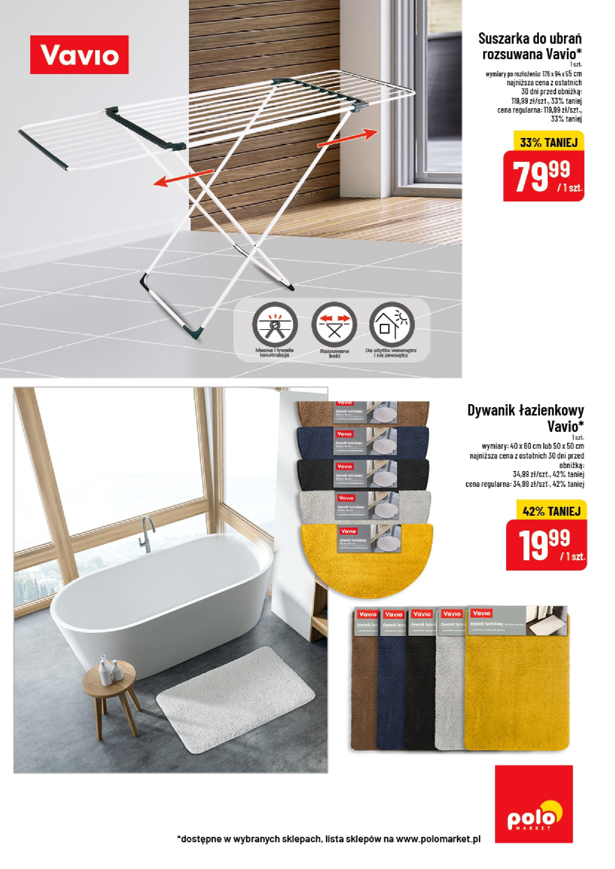 POLOmarket gazetka od jutra (06.08.2025) | Nowa PDF | Strona: 3 | Produkty: Dywanik łazienkowy, Suszarka POLOmarket gazetka od jutra (06.08.2025) - Nowa PDF | Strona: 3 | Produkty: Dywanik łazienkowy, Suszarka