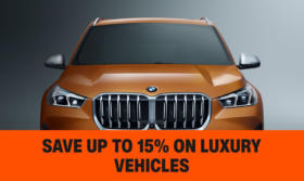 Save up to 15% on luxury vehicles