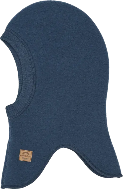 Mikk-Line Schlupfmütze mit Merinowolle, blau, Gr. 110/116