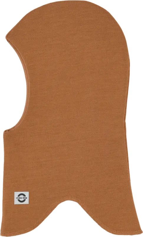Mikk-Line Schlupfmütze mit Merinowolle, braun, Gr. 110/116