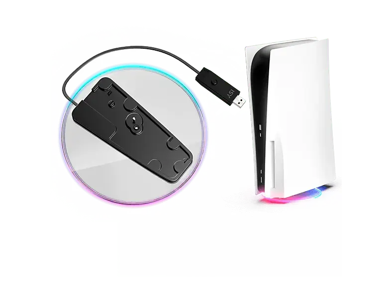 ISY IC-6017 RGB Standfuß für PS4; RGB Standfuß für PS5