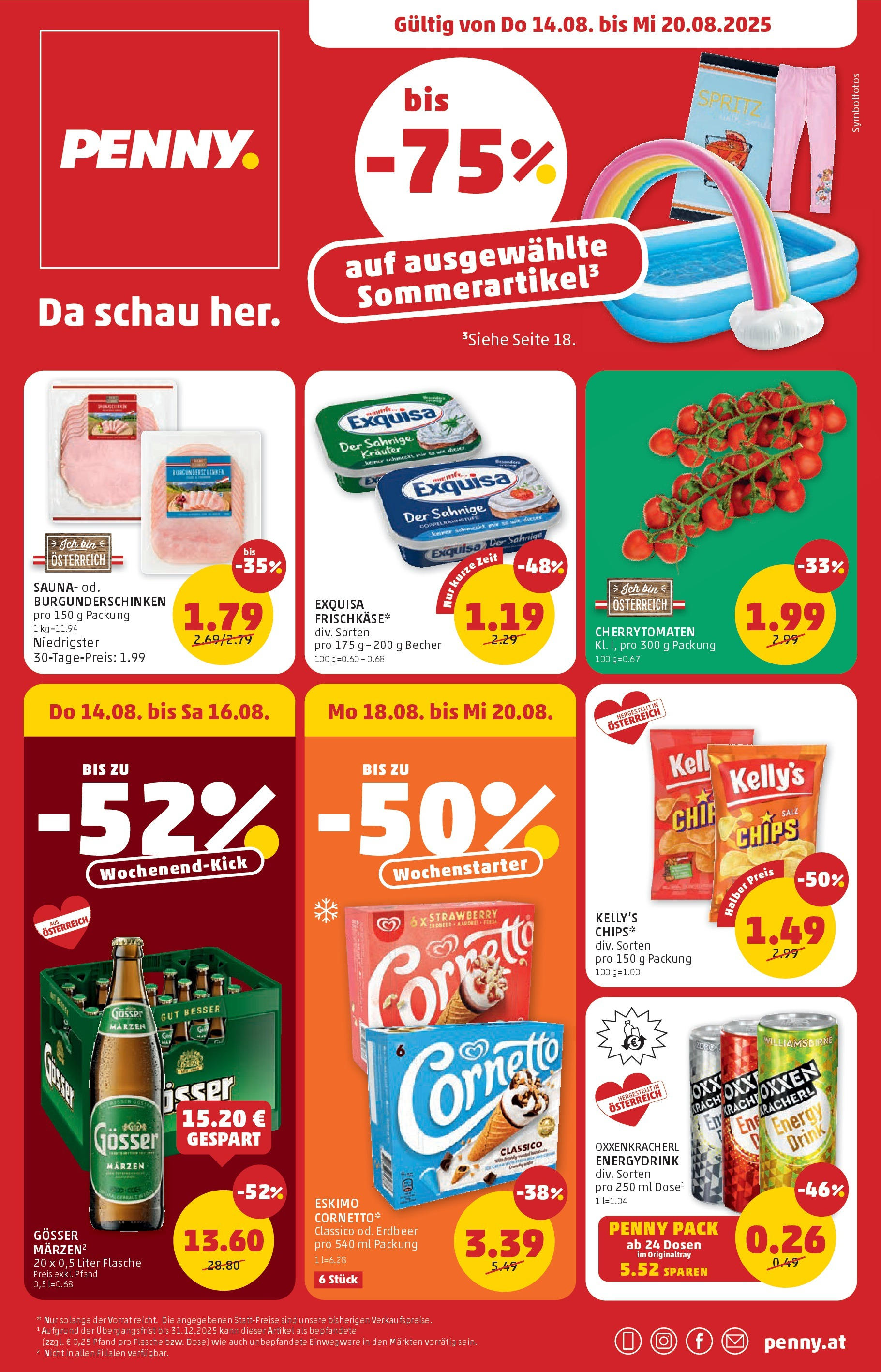 Penny Markt Flugblatt ab (14.08.2025) - Angebote, Prospekt | Seite: 1 | Produkte: Chips