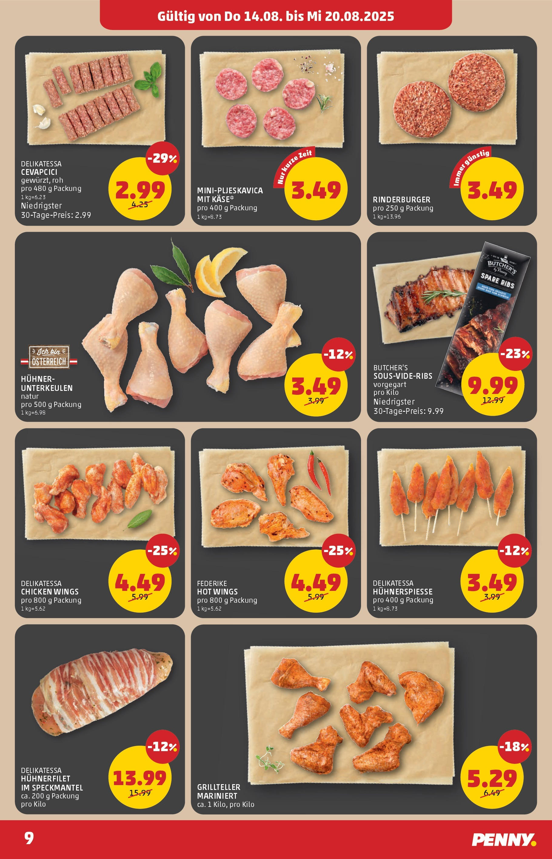 Penny Markt Flugblatt ab (14.08.2025) - Angebote, Prospekt | Seite: 9 | Produkte: Käse