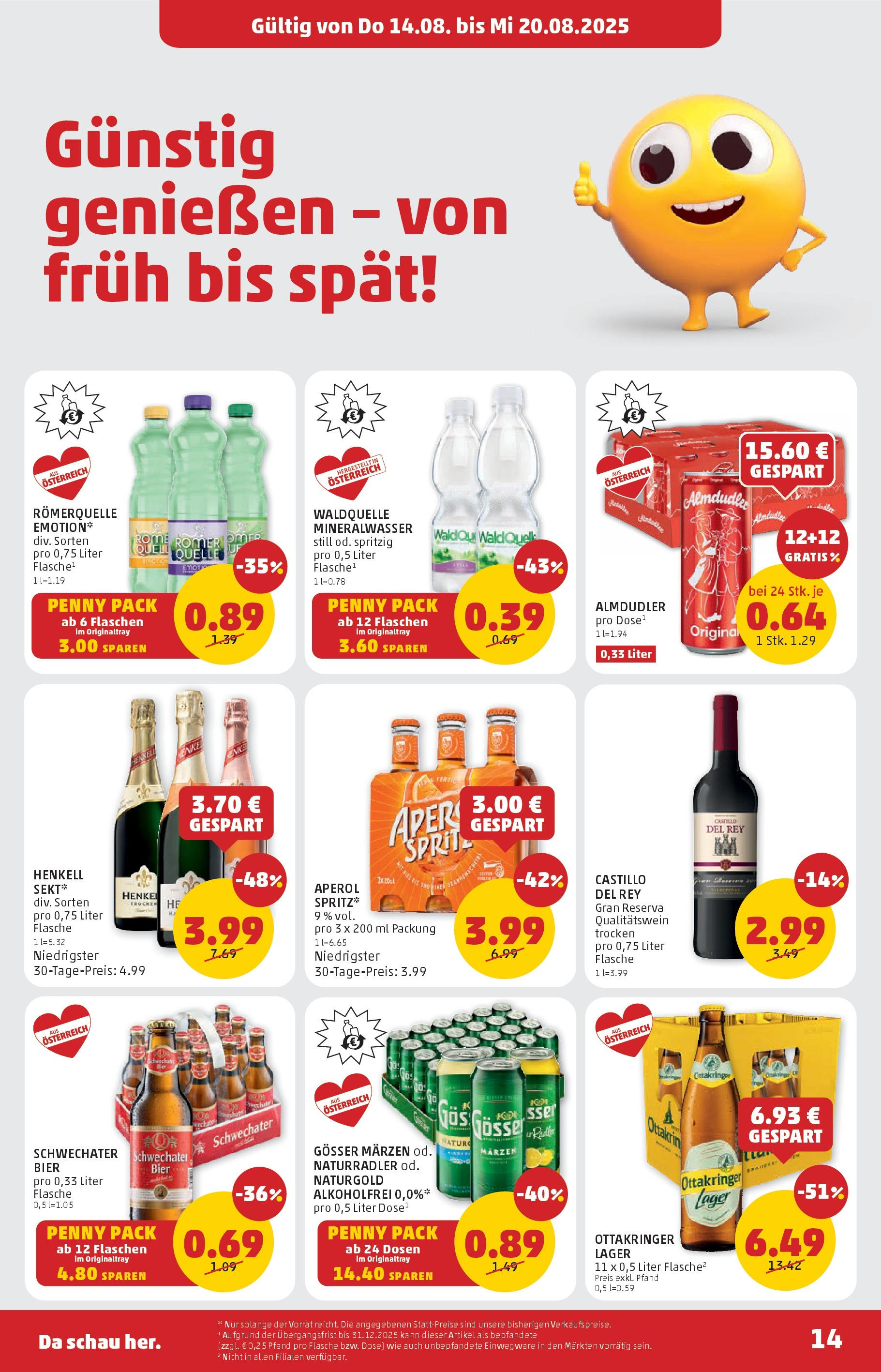 Penny Markt Flugblatt ab (14.08.2025) - Angebote, Prospekt | Seite: 14 | Produkte: Bier