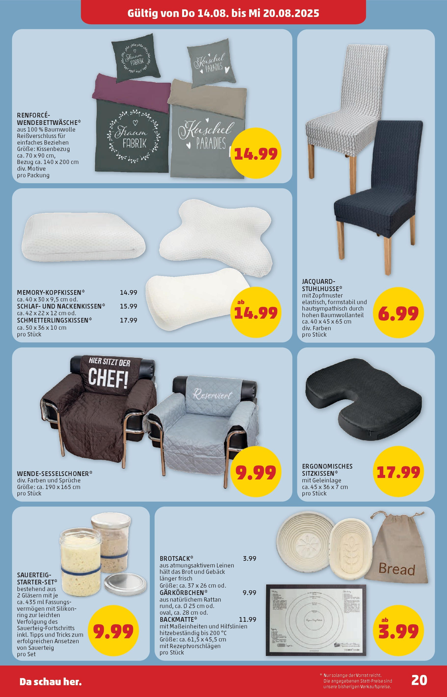 Penny Markt Flugblatt ab (14.08.2025) - Angebote, Prospekt | Seite: 20 | Produkte: Brot