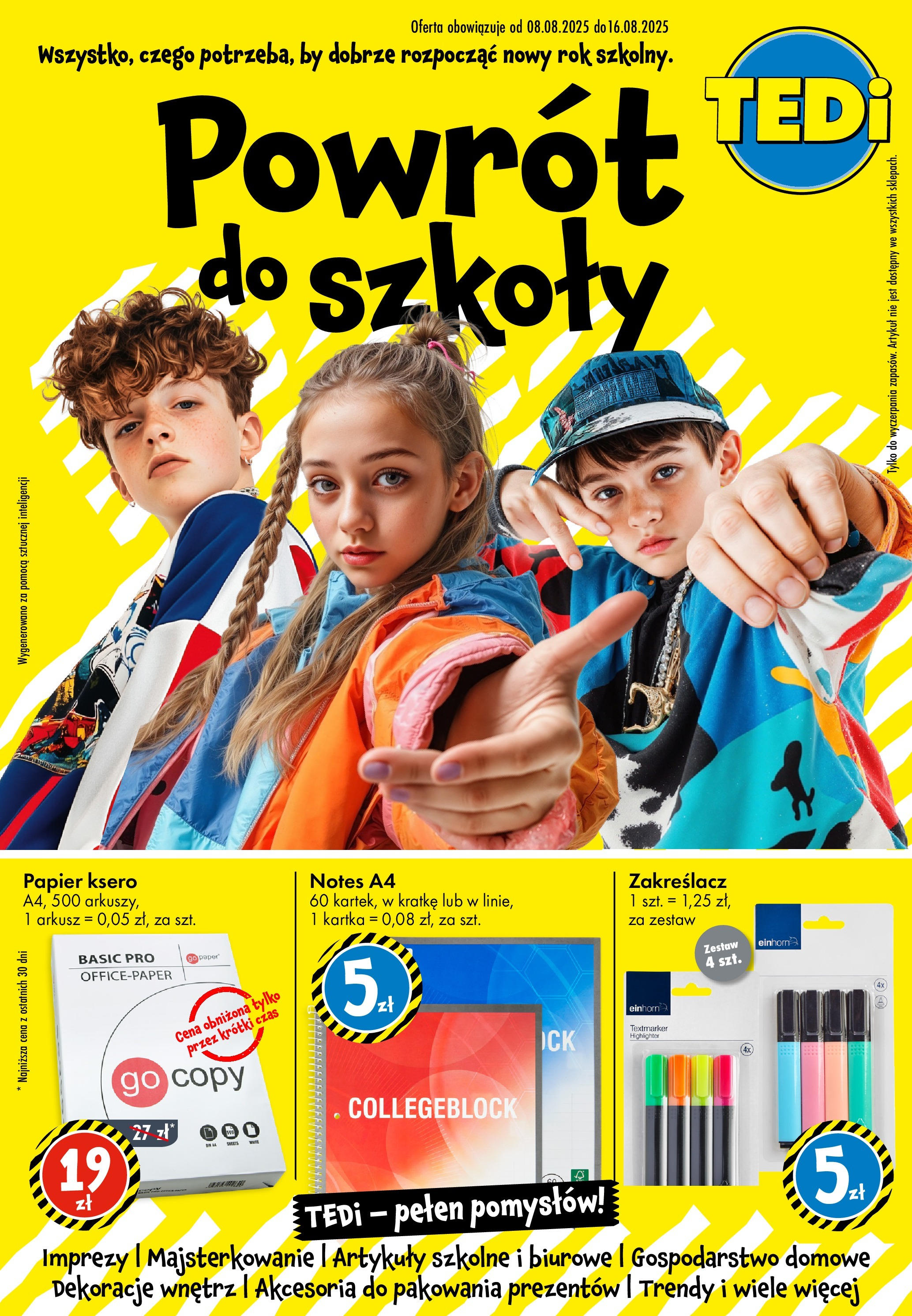 TEDi Gazetka od 08.08.2025 - Nowa Gazetka - Numer strony 1