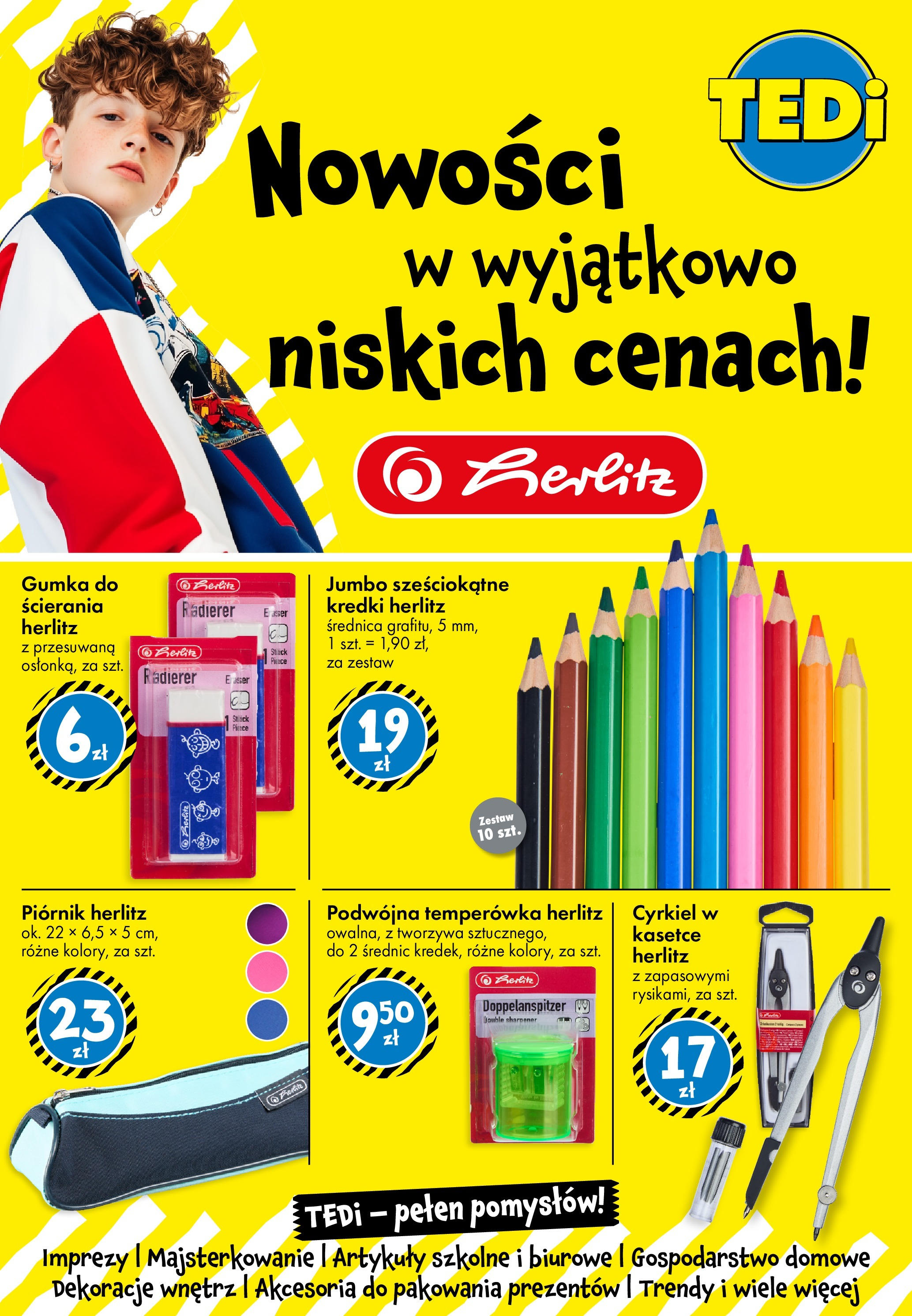 TEDi Gazetka od (08.08.2025 - 16.08.2025) | Strona: 6 | Produkty: Temperówka, Artykuły szkolne TEDi Gazetka od (08.08.2025 - 16.08.2025) | Strona: 6 | Produkty: Temperówka, Artykuły szkolne