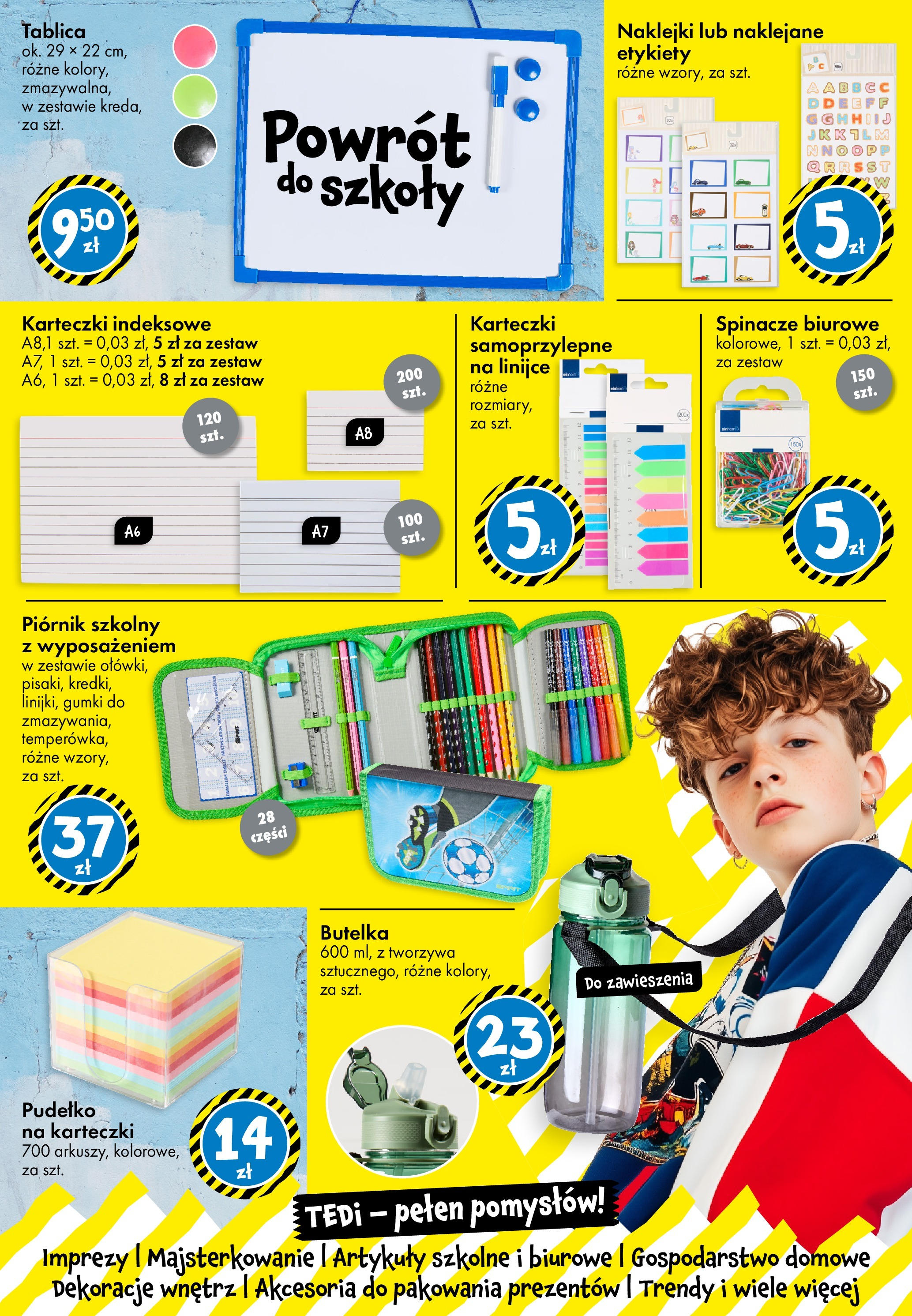 TEDi Gazetka od (08.08.2025 - 16.08.2025) | Strona: 14 | Produkty: Pudełko, Naklejki, Artykuły szkolne TEDi Gazetka od (08.08.2025 - 16.08.2025) | Strona: 14 | Produkty: Pudełko, Naklejki, Artykuły szkolne