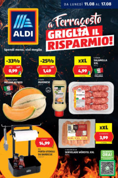 Anteprima del volantino Aldi - A Ferragosto griglia il risparmio! valido a partire dal 10.08.2025