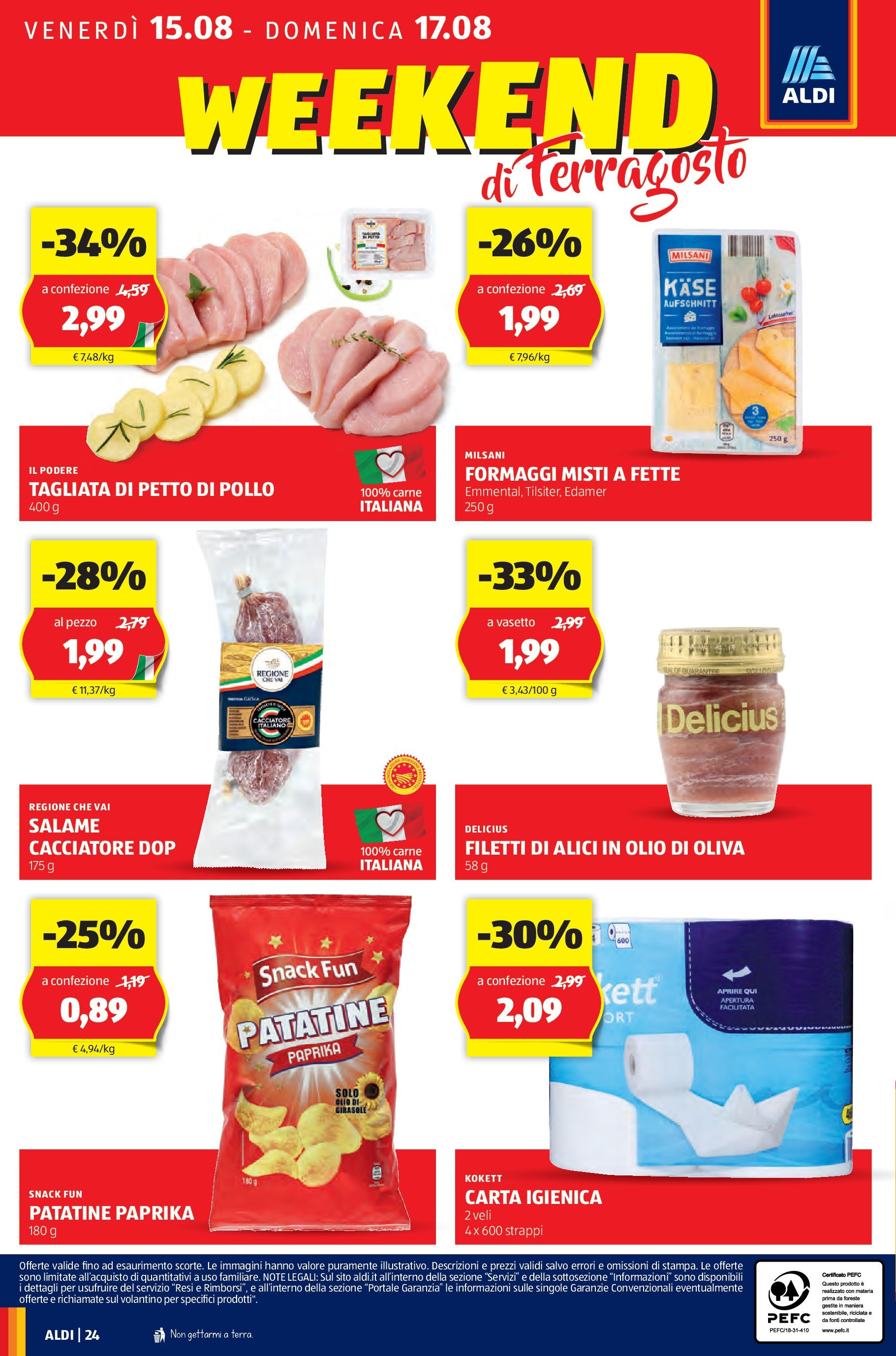 Aldi - A Ferragosto griglia il risparmio! dal 10/08/2025 anteprima > nuovo offerte!β³ | Pagina: 24 | Prodotti: Salame, Pollo, Alici, Olio di Oliva Nuovo Aldi - A Ferragosto griglia il risparmio! dal 10/08/2025 > offerte anteprima ποΈ | Pagina: 24 | Prodotti: Salame, Pollo, Alici, Olio di Oliva