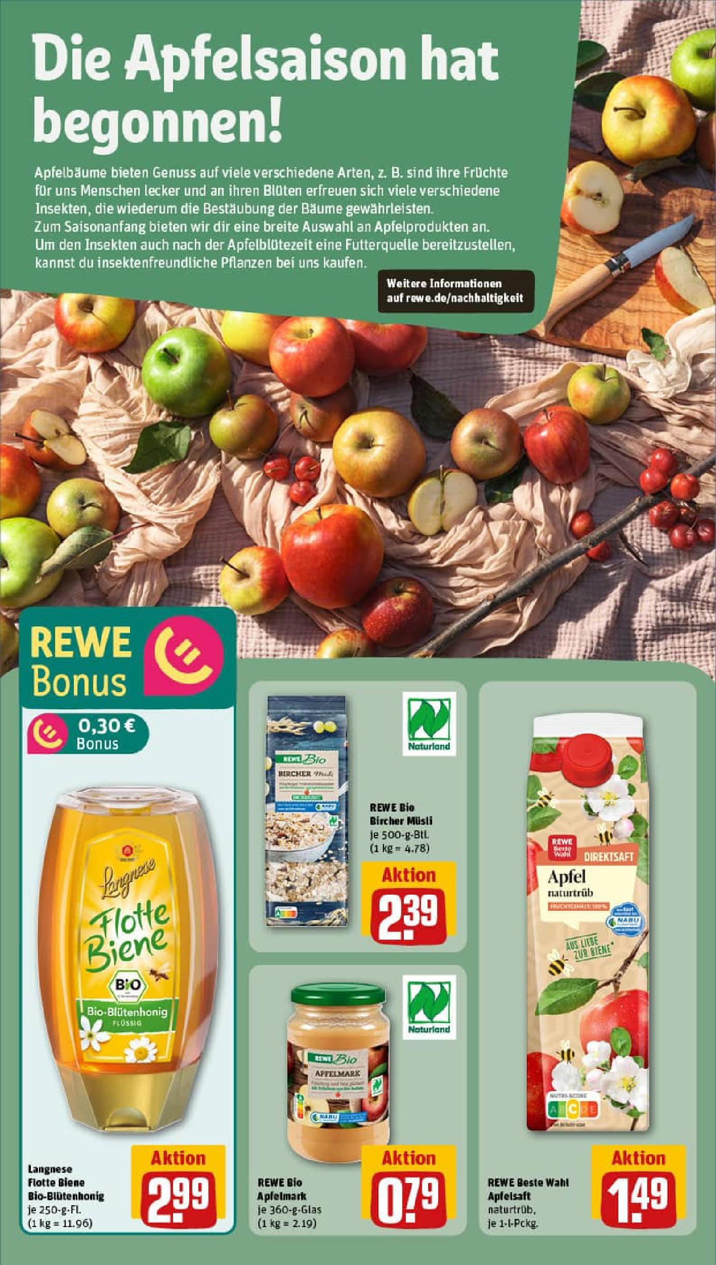 REWE Prospekt ab 10.08.2025 zum Blättern » Angebote | Seite: 24 | Produkte: Musli, Langnese, Apfelsaft, Apple REWE Prospekt ab 10.08.2025 zum Blättern » Angebote | Seite: 24 | Produkte: Musli, Langnese, Apfelsaft, Apple