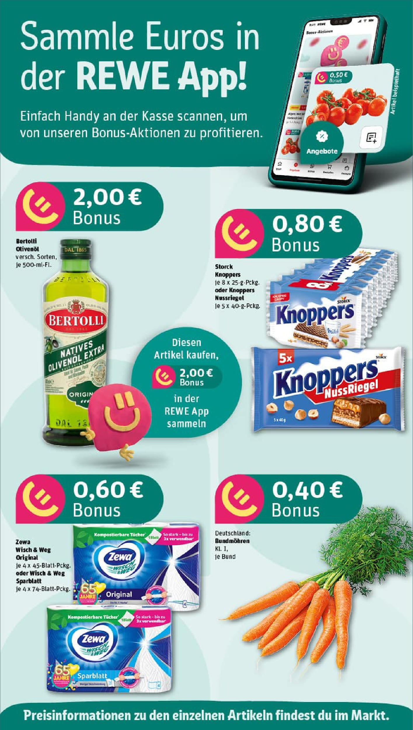 REWE Prospekt ab 10.08.2025 zum Blättern » Angebote | Seite: 2 | Produkte: Bertolli olivenol, Zewa, Haferdrink, Knoppers REWE Prospekt ab 10.08.2025 zum Blättern » Angebote | Seite: 2 | Produkte: Bertolli olivenol, Zewa, Haferdrink, Knoppers