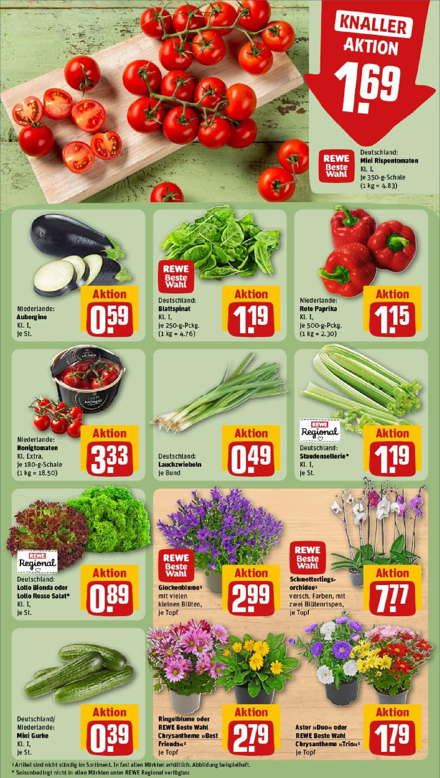 REWE Prospekt ab 10.08.2025 zum Blättern » Angebote | Seite: 7 | Produkte: Paprika, Aubergine, Salat REWE Prospekt ab 10.08.2025 zum Blättern » Angebote | Seite: 7 | Produkte: Paprika, Aubergine, Salat