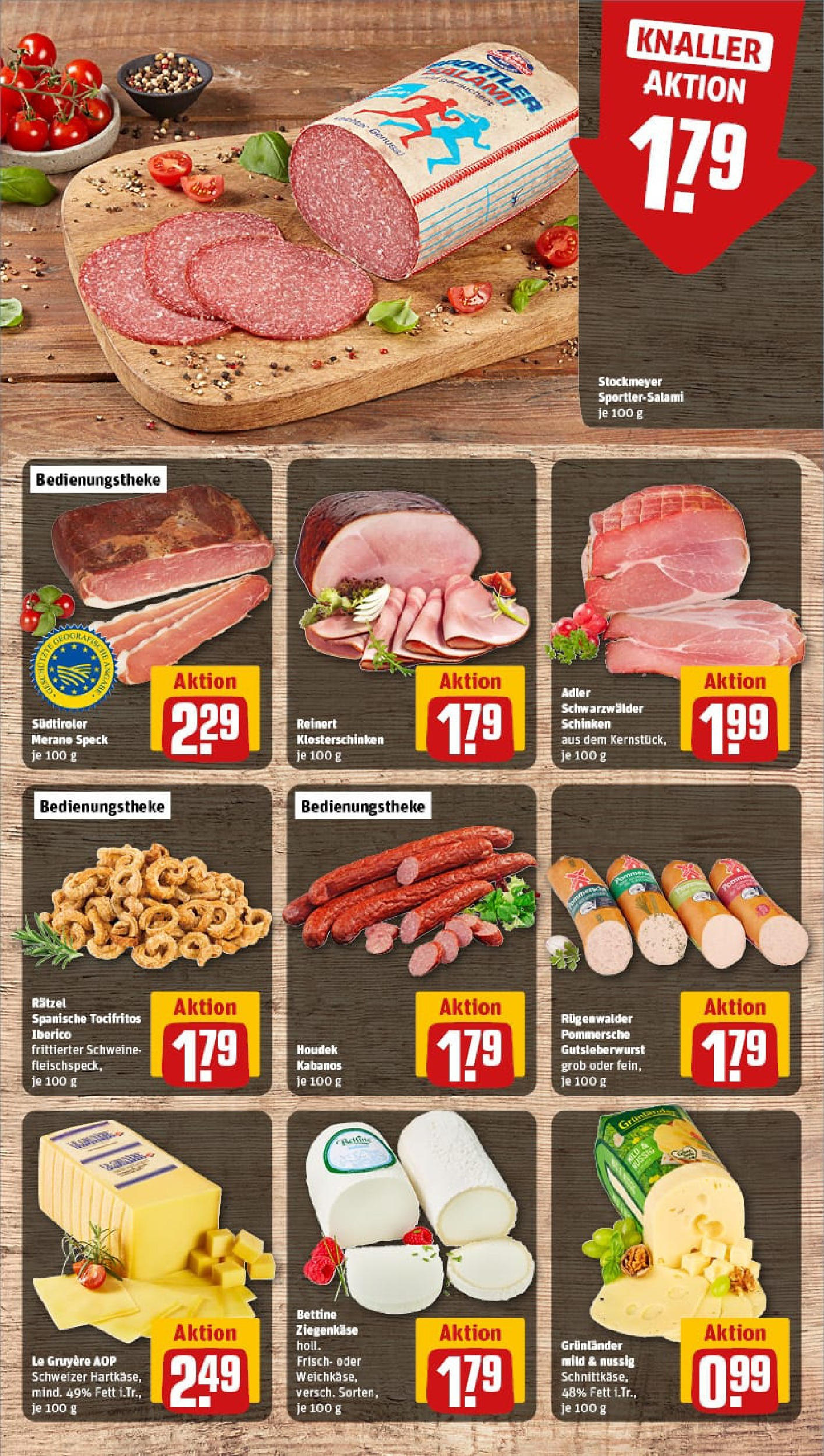 REWE Prospekt ab 11.08.2025 zum Blättern » Angebote | Seite: 9 | Produkte: Ziegenkäse, Grunlander, Salami, Schinken REWE Prospekt ab 11.08.2025 zum Blättern » Angebote | Seite: 9 | Produkte: Ziegenkäse, Grunlander, Salami, Schinken