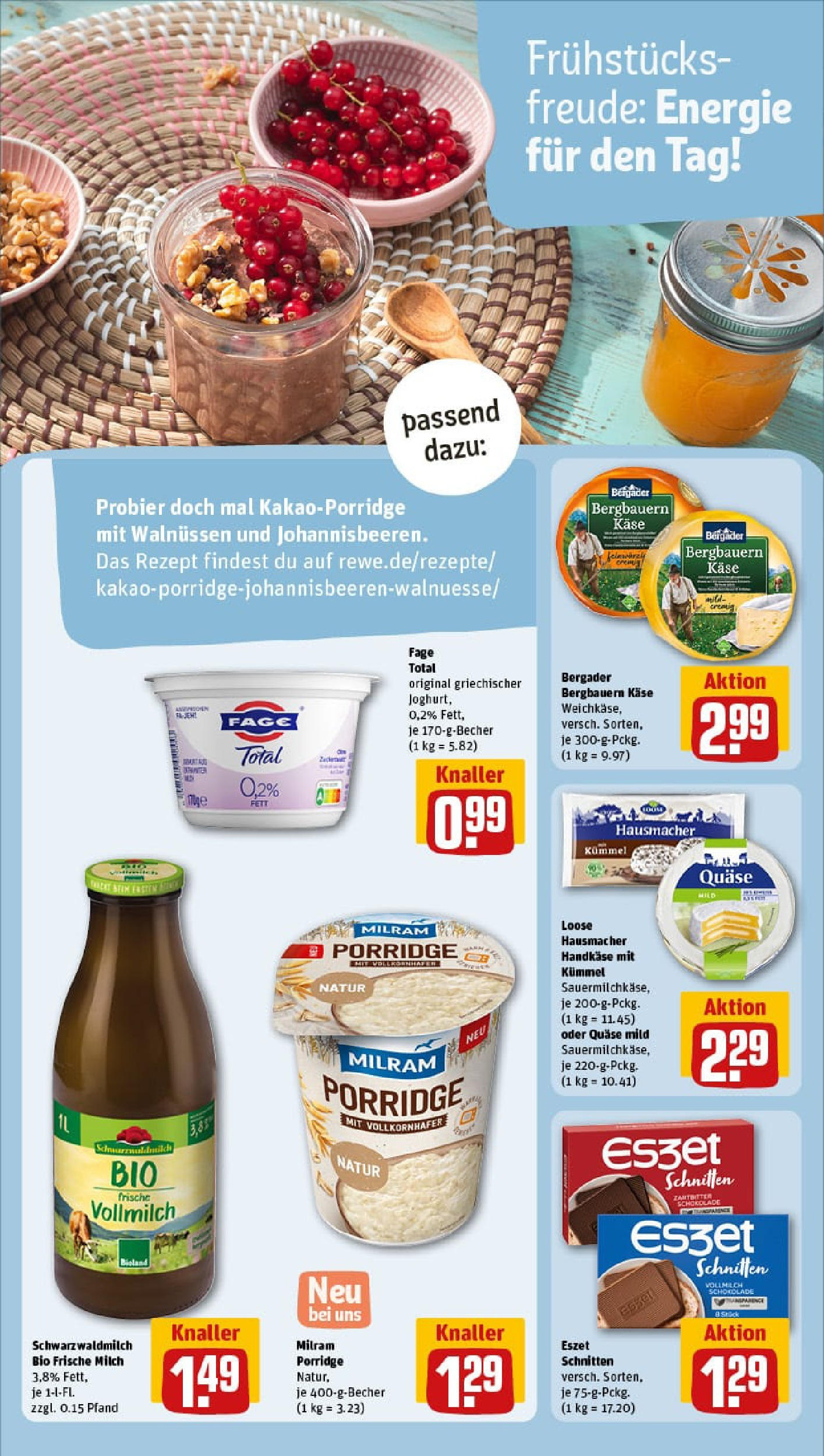 REWE Prospekt ab 11.08.2025 zum Blättern » Angebote | Seite: 14 | Produkte: Milch, Käse, Schokolade, Milram