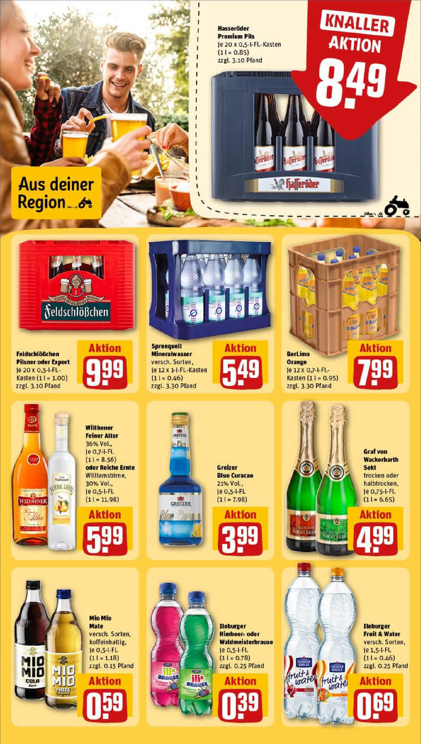 REWE Prospekt ab 11.08.2025 zum Blättern » Angebote | Seite: 19 | Produkte: Cola, Wilthener, Mio mio mate, Hasseröder REWE Prospekt ab 11.08.2025 zum Blättern » Angebote | Seite: 19 | Produkte: Cola, Wilthener, Mio mio mate, Hasseröder