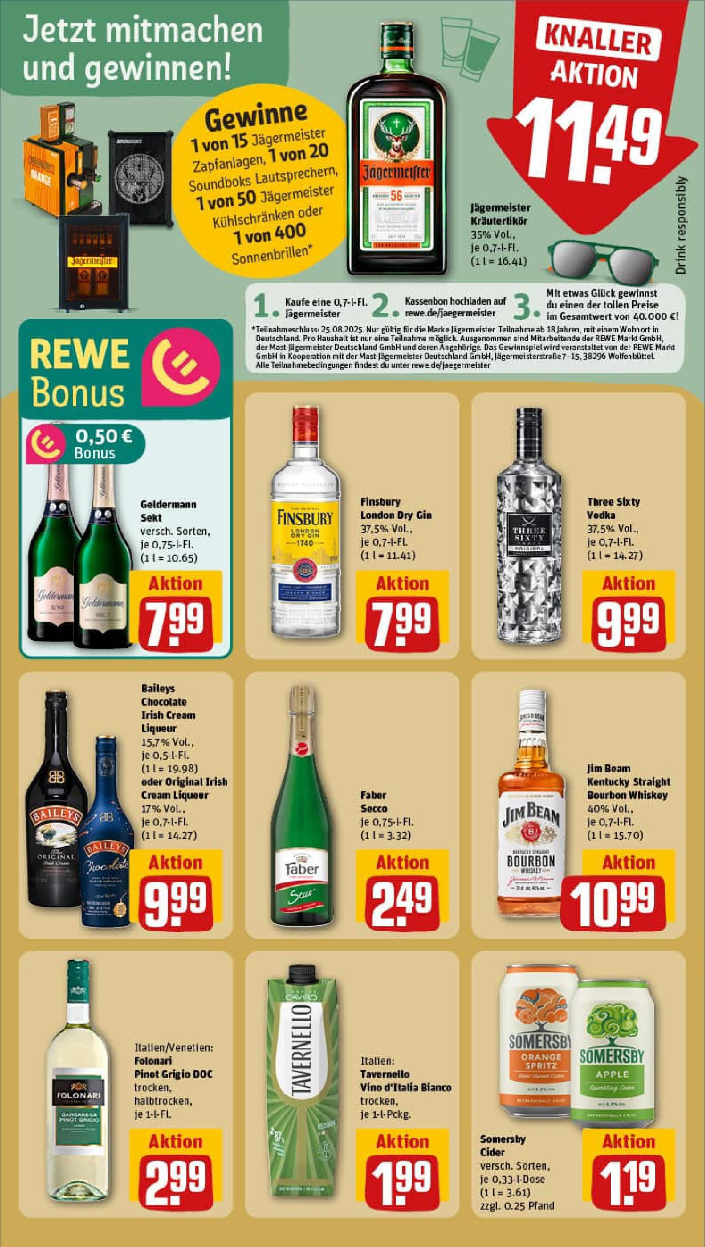 REWE Prospekt ab 11.08.2025 zum Blättern » Angebote | Seite: 21 | Produkte: Apple, Baileys, Gin, Whiskey REWE Prospekt ab 11.08.2025 zum Blättern » Angebote | Seite: 21 | Produkte: Apple, Baileys, Gin, Whiskey