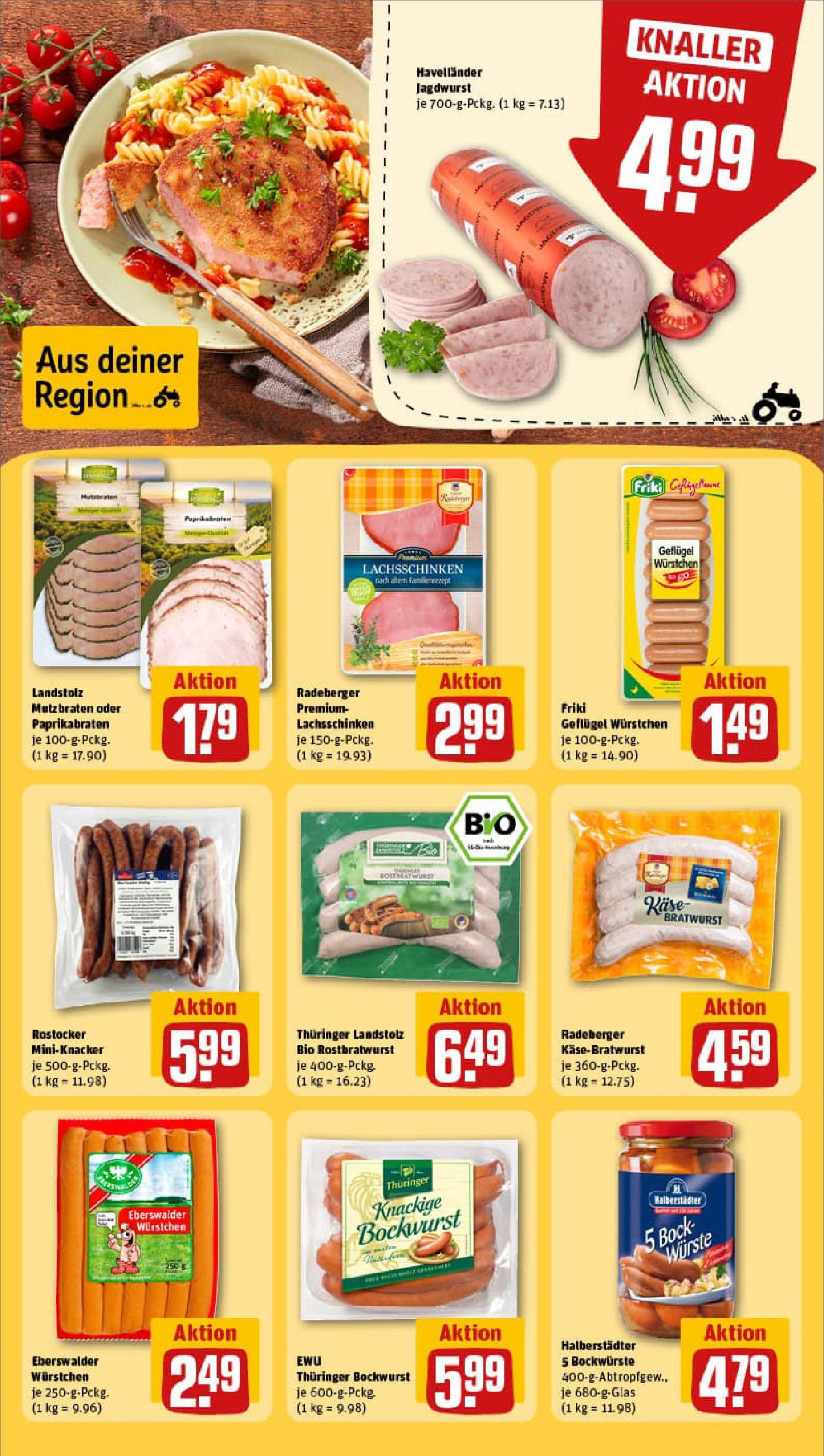REWE Prospekt ab 11.08.2025 zum Blättern » Angebote | Seite: 15 | Produkte: Bockwurst, Käse, Bratwurst REWE Prospekt ab 11.08.2025 zum Blättern » Angebote | Seite: 15 | Produkte: Bockwurst, Käse, Bratwurst