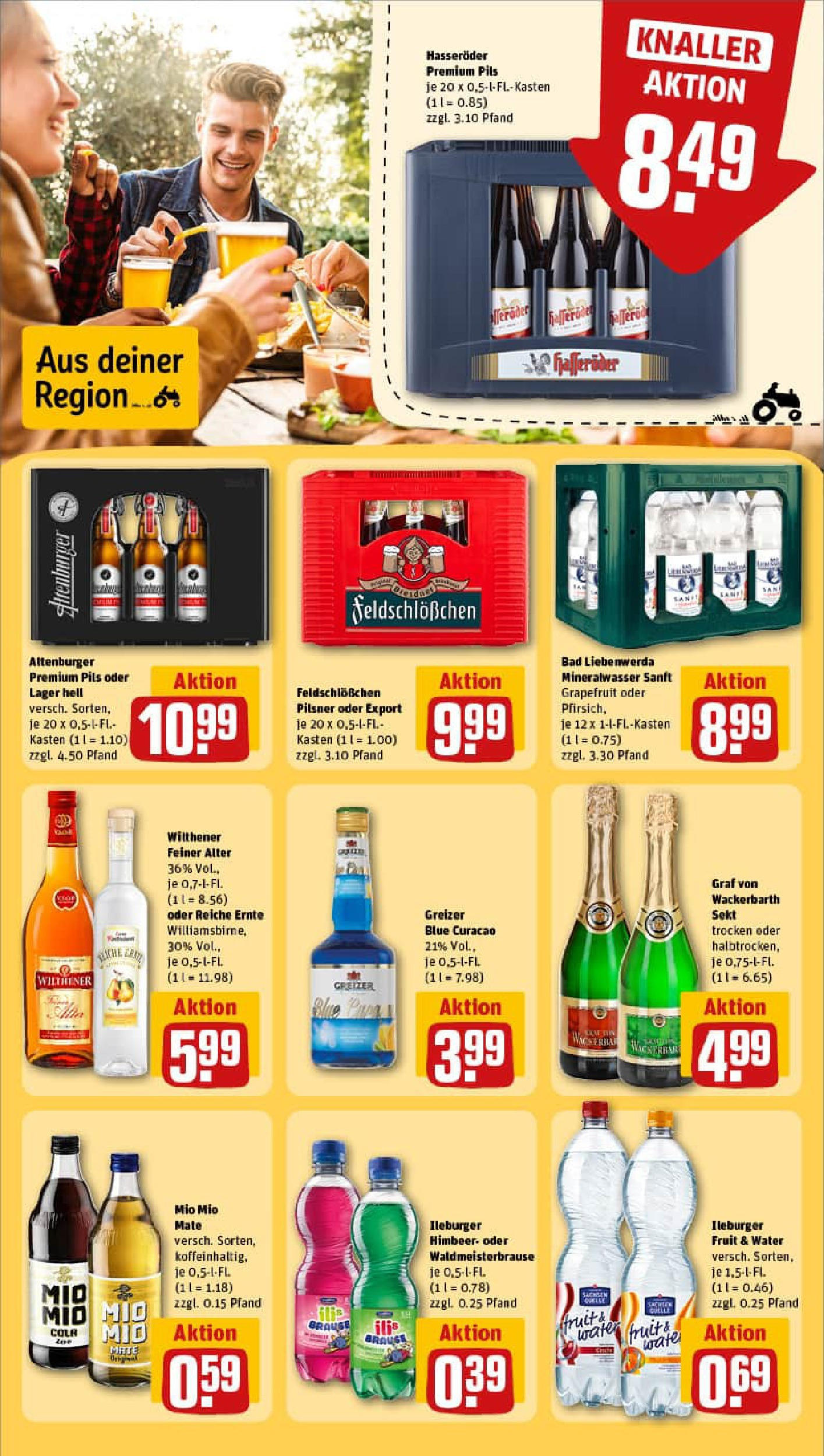 REWE Prospekt ab 11.08.2025 zum Blättern » Angebote | Seite: 17 | Produkte: Bad, Mio mio mate, Mineralwasser, Hasseröder REWE Prospekt ab 11.08.2025 zum Blättern » Angebote | Seite: 17 | Produkte: Bad, Mio mio mate, Mineralwasser, Hasseröder
