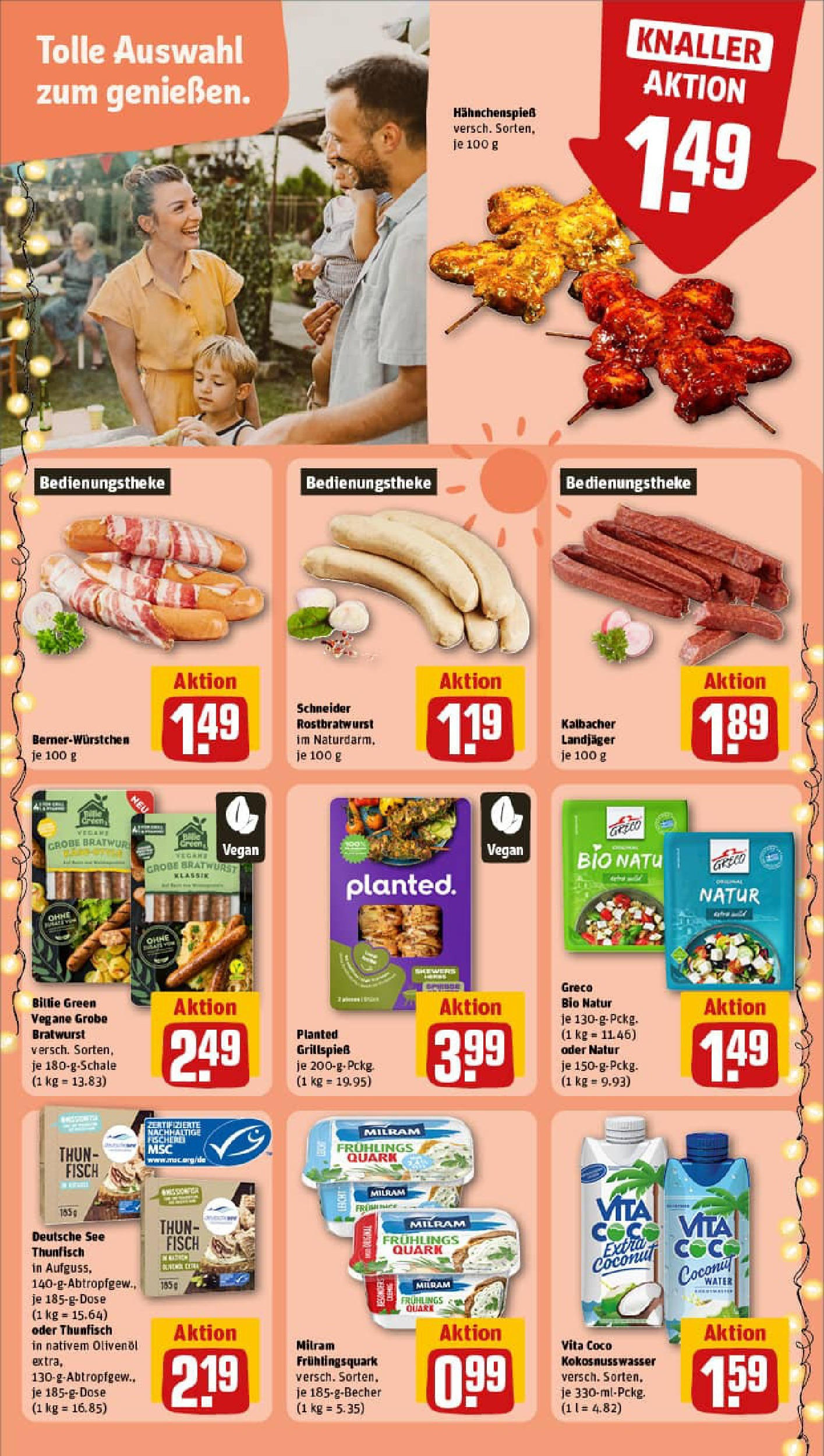 REWE Prospekt ab 10.08.2025 zum Blättern » Angebote | Seite: 16 | Produkte: Olivenol, Bratwurst, Fisch, Milram REWE Prospekt ab 10.08.2025 zum Blättern » Angebote | Seite: 16 | Produkte: Olivenol, Bratwurst, Fisch, Milram