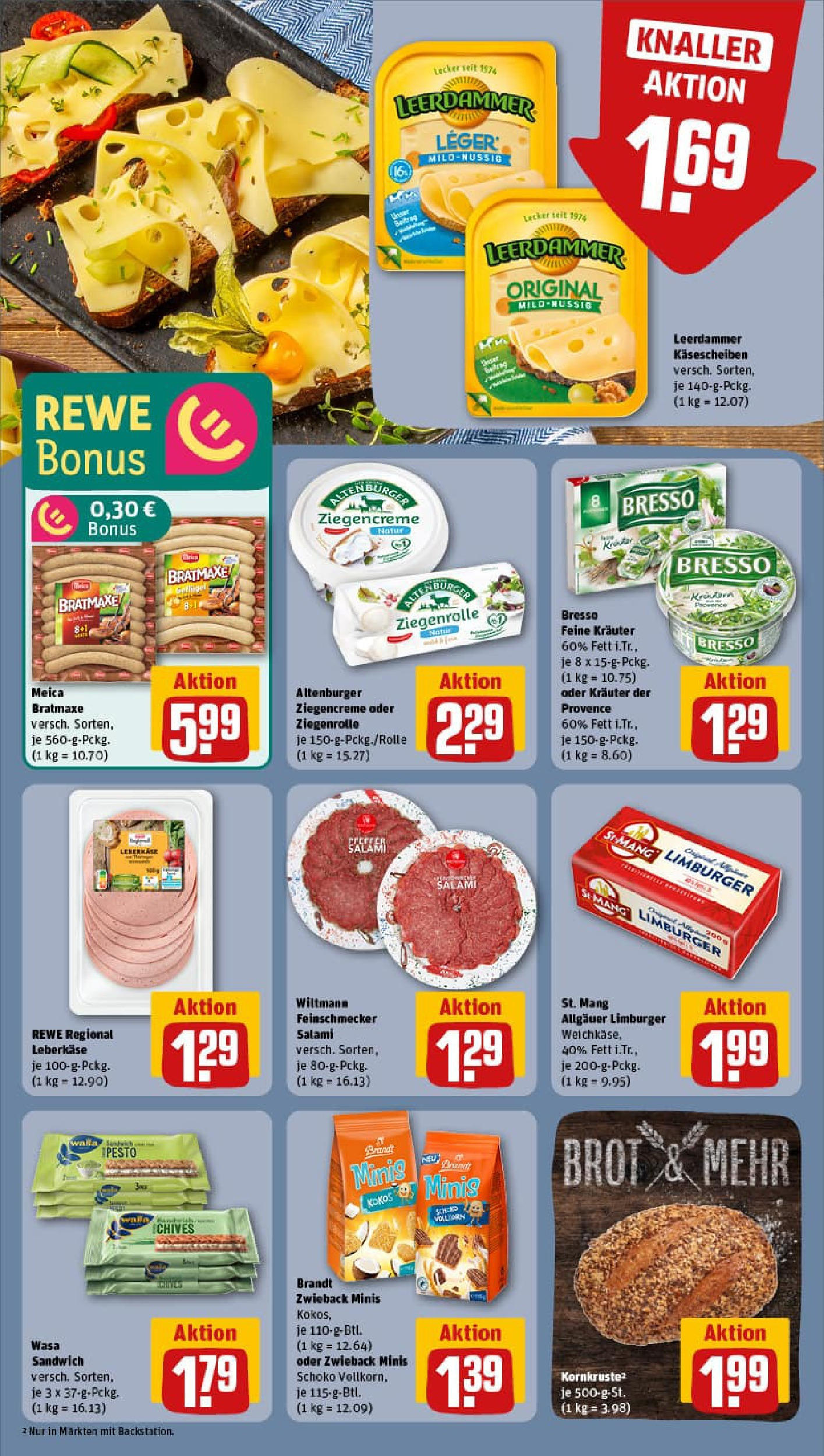 REWE Prospekt ab 11.08.2025 zum Blättern » Angebote | Seite: 12 | Produkte: Bresso, Meica, Brot, Leberkase REWE Prospekt ab 11.08.2025 zum Blättern » Angebote | Seite: 12 | Produkte: Bresso, Meica, Brot, Leberkase
