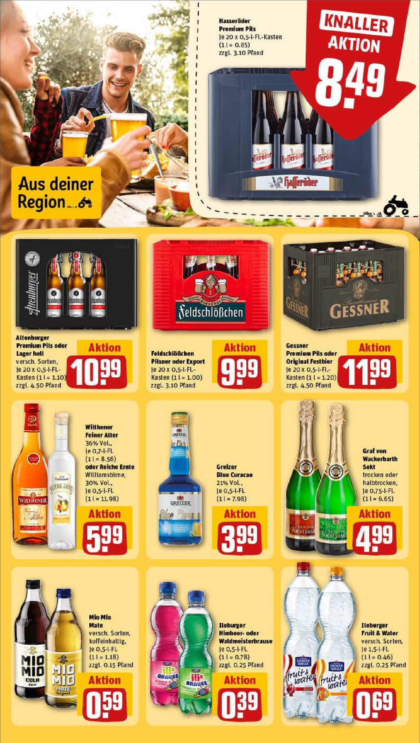 REWE Prospekt ab 11.08.2025 zum Blättern » Angebote | Seite: 19 | Produkte: Cola, Sekt, Mio mio mate, Hasseröder REWE Prospekt ab 11.08.2025 zum Blättern » Angebote | Seite: 19 | Produkte: Cola, Sekt, Mio mio mate, Hasseröder
